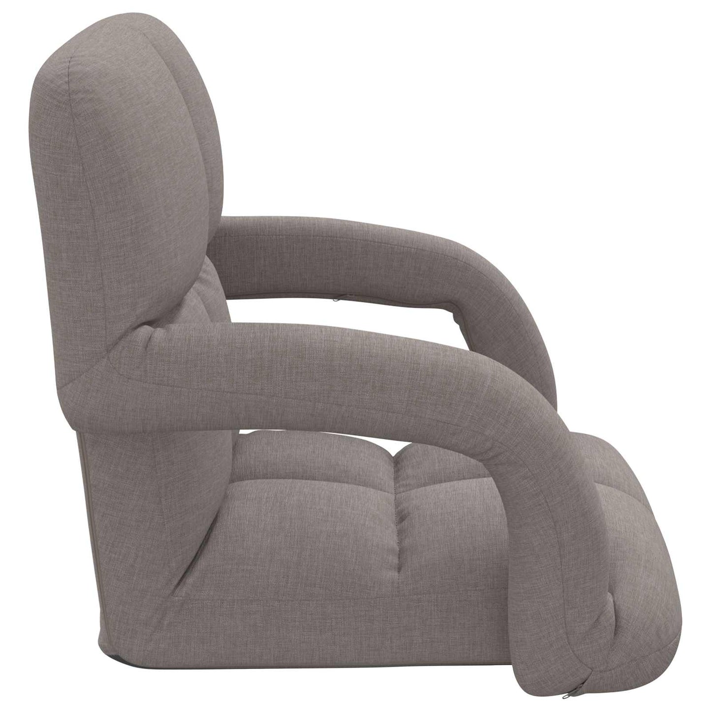 vidaXL Ρυθμιζόμενη Πολυθρόνα Δαπέδου Taupe 58 x 62 x 58 εκ Ύφασμα