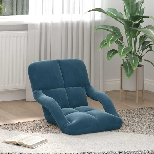 vidaXL Καρέκλα Δαπέδου Μπλε 58 x 62 x 58 εκ Βελούδο