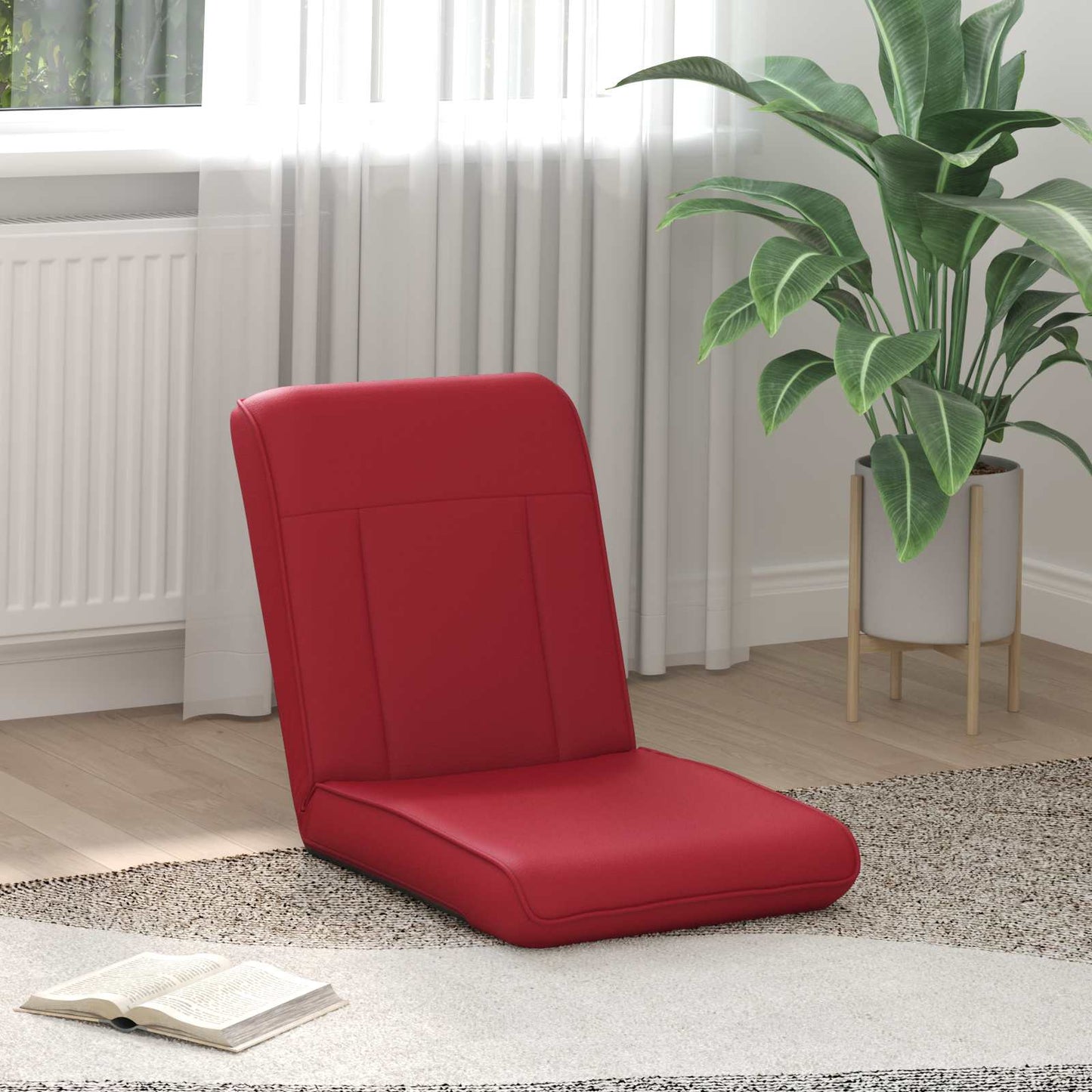 vidaXL Καρέκλα Δαπέδου Κόκκινο 50 x 73 x 60 εκ Τεχνητό Δέρμα