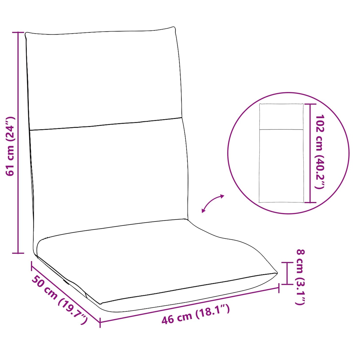 vidaXL Καρέκλα Δαπέδου Ανοιχτό γκρι 46 x 50 x 61 εκ. Βελούδο