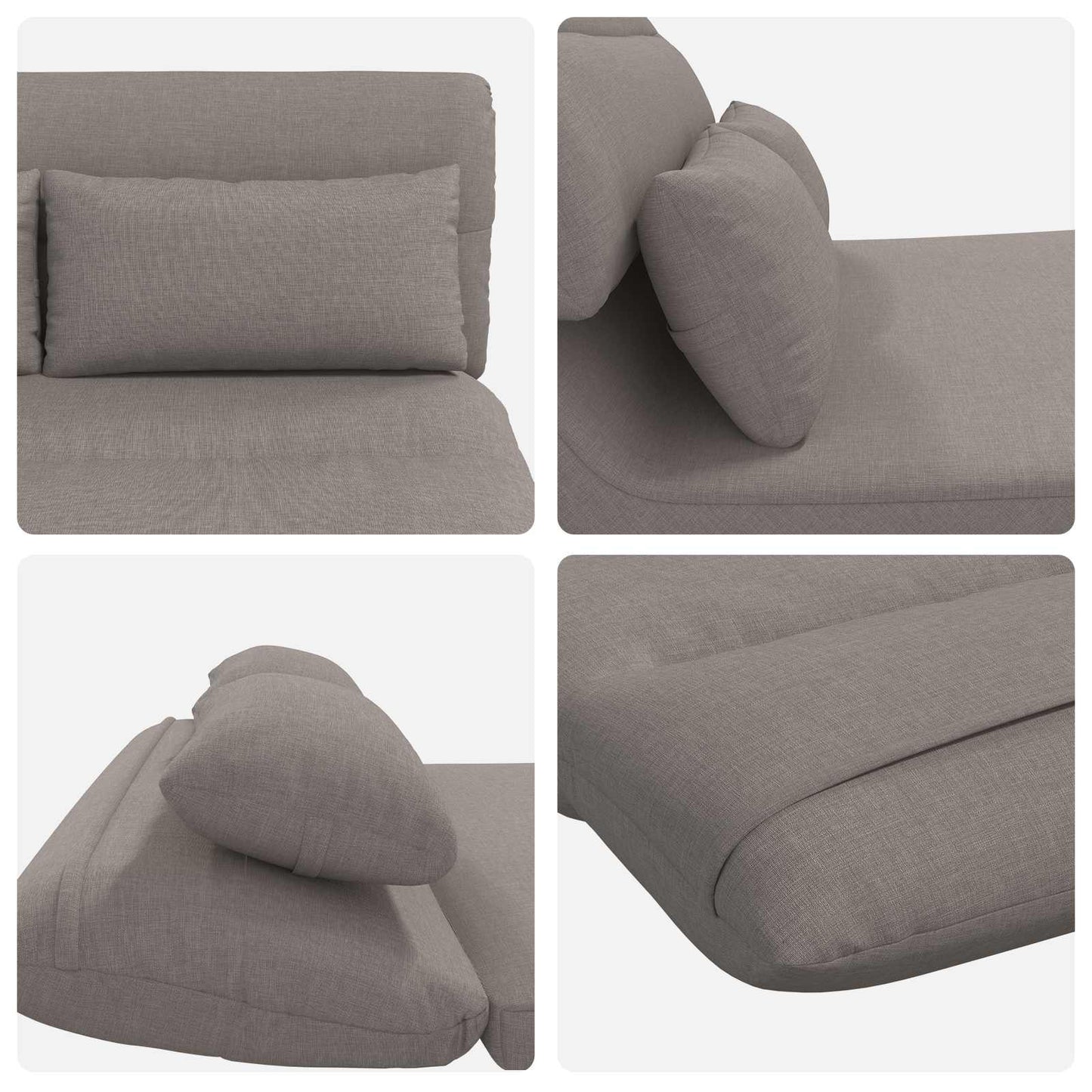 vidaXL Καρέκλα Δαπέδου Taupe 110 x 82 x 55 εκ ύφασμα