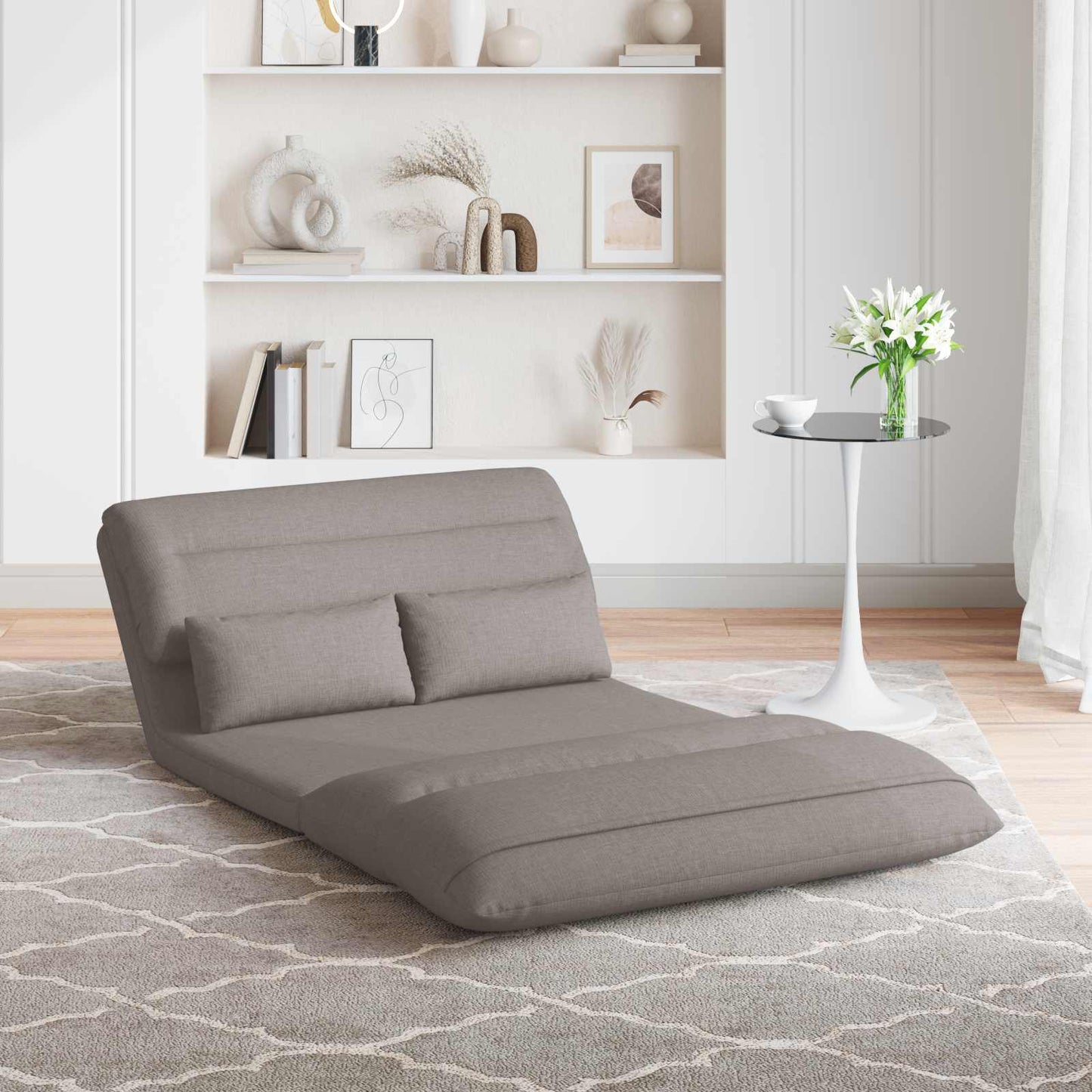 vidaXL Καρέκλα Δαπέδου Taupe 110 x 82 x 55 εκ ύφασμα