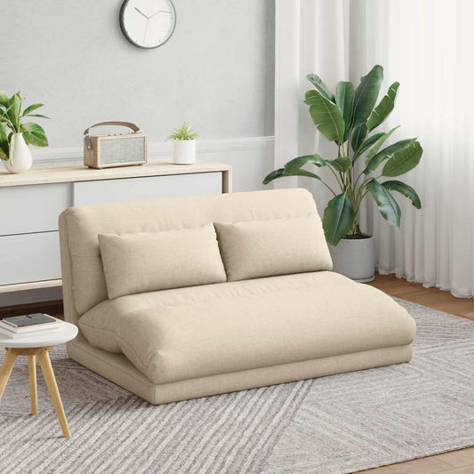 vidaXL Καρέκλα Δαπέδου Κρεμ 110 x 82 x 55 εκ ύφασμα