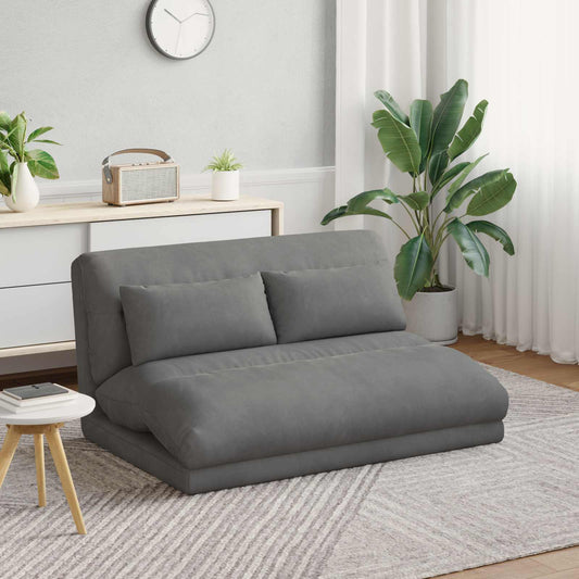 vidaXL Καρέκλα Δαπέδου Σκούρο Γκρι 110 x 82 x 55 εκ Βελούδο