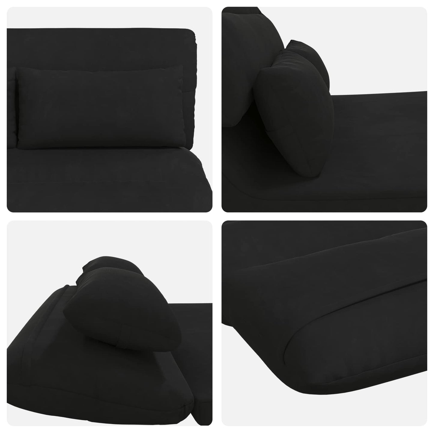 vidaXL Καρέκλα Δαπέδου Μαύρο 110 x 82 x 55 εκ Βελούδο