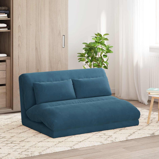 vidaXL Καρέκλα Δαπέδου Μπλε 110 x 82 x 55 εκ Βελούδο
