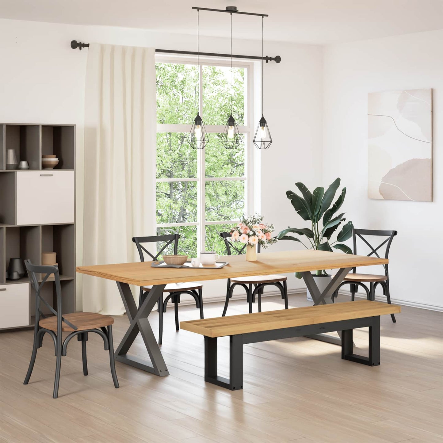 vidaXL Καθιστικό Σαλονιού NOAIN 160 x 41 x 45 εκ Στερεό πεύκο Φυσικό
