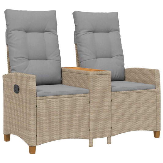 vidaXL Ρυθμιζόμενος Πάγκος με Τραπέζι 2 -Seater 126 x 65 x 112 εκ.