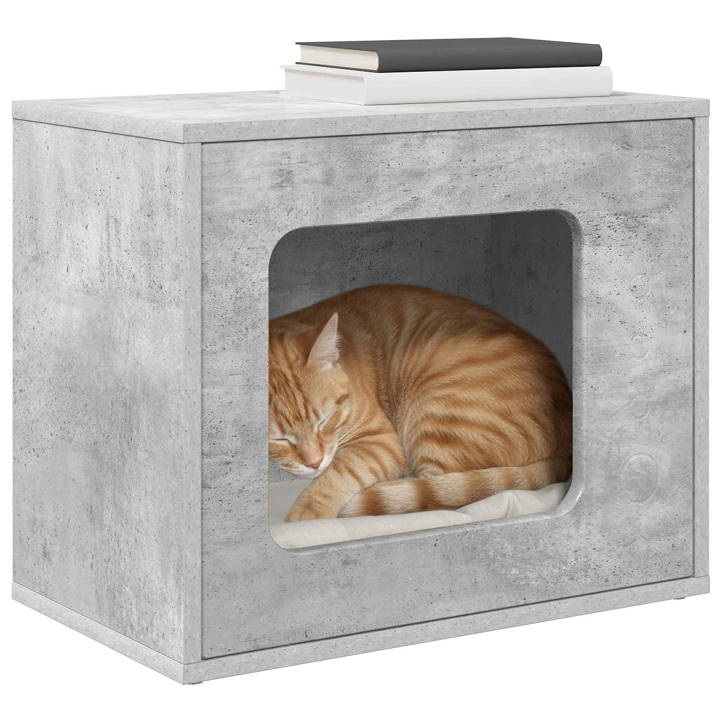 vidaXL Σπίτι Γάτας Σκυρόδεμα 51 x 30 x 42,5 εκ Επεξεργασμένο Ξύλο