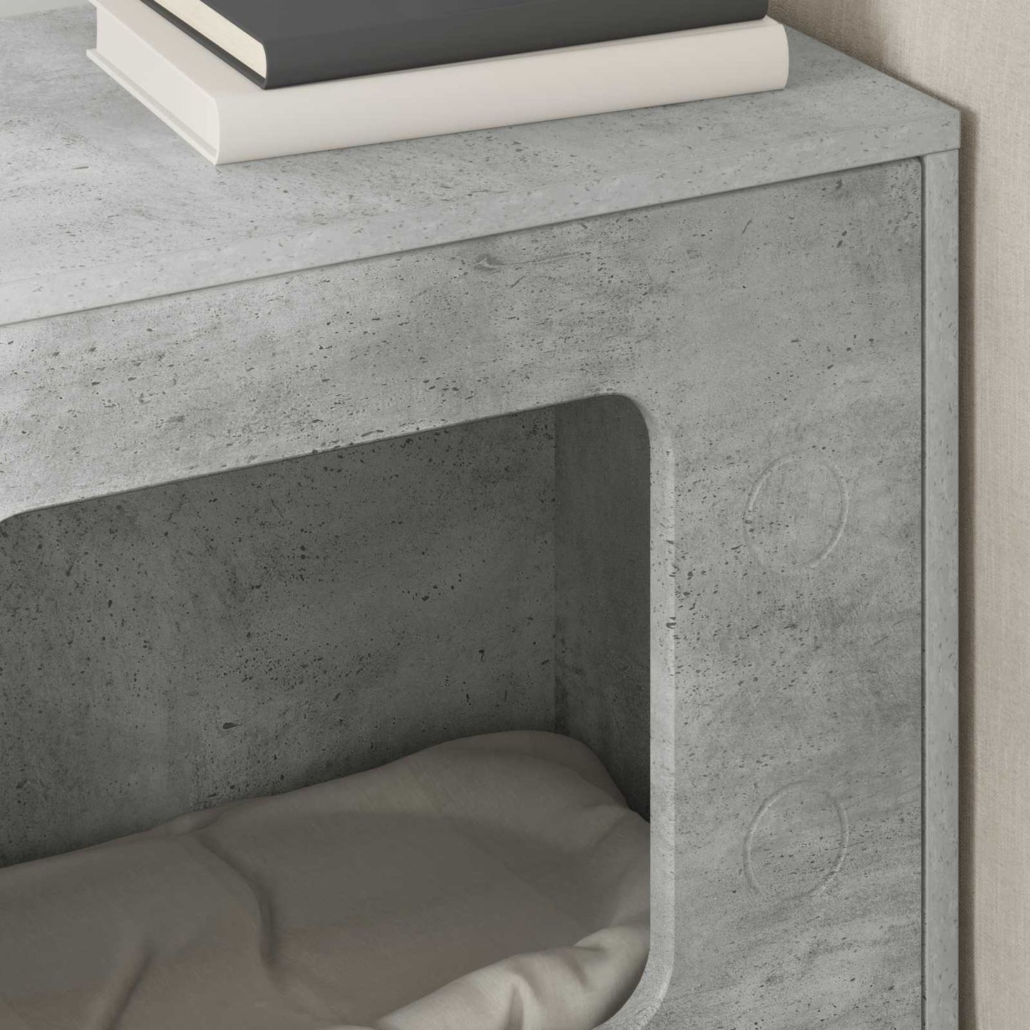 vidaXL Σπίτι Γάτας Σκυρόδεμα 51 x 30 x 52 εκ. Επεξεργασμένο Ξύλο