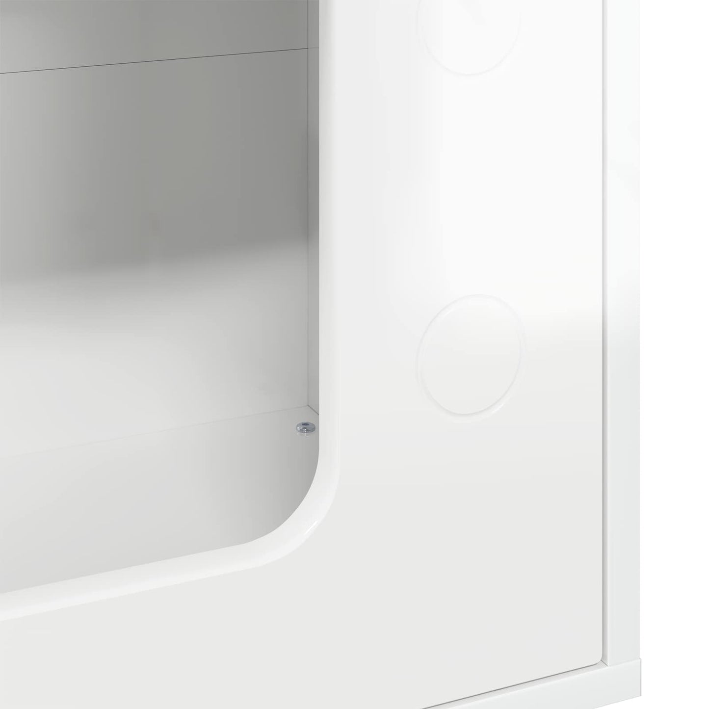 vidaXL Σπίτι Γάτας Λαμπερό Λευκό 51 x 30 x 52 εκ. Επεξεργασμένο Ξύλο