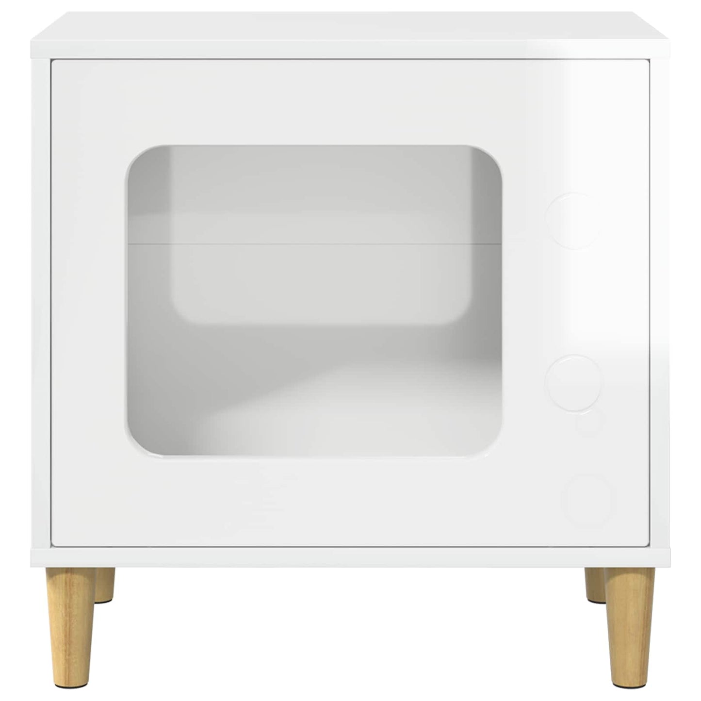 vidaXL Σπίτι Γάτας Λαμπερό Λευκό 51 x 30 x 52 εκ. Επεξεργασμένο Ξύλο