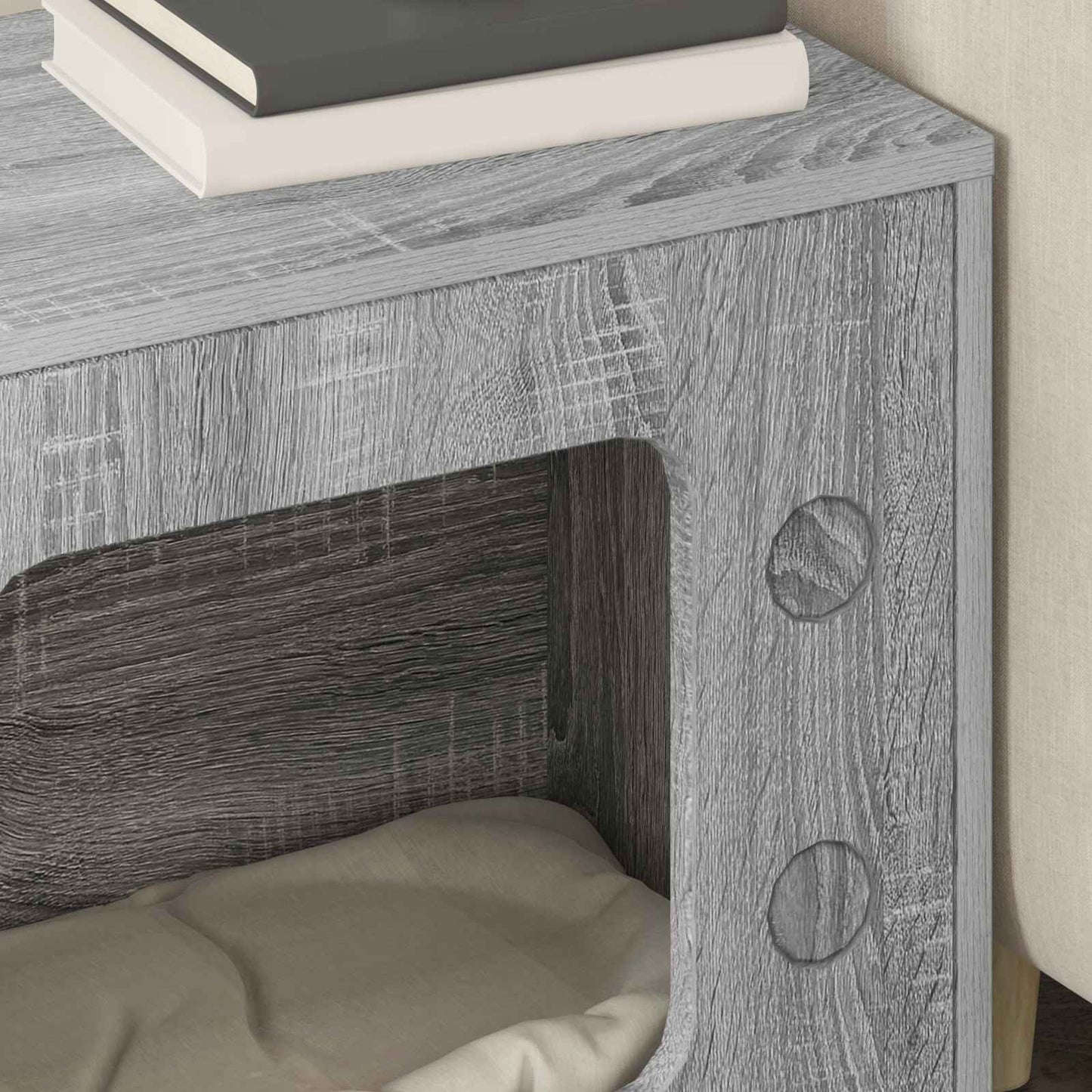 vidaXL Σπίτι Γάτας Γκρίζο Σονομα 51 x 30 x 52 εκ. Επεξεργασμένο ξύλο