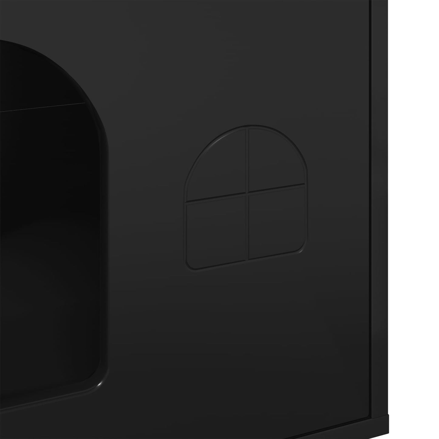 vidaXL Σπίτι Γάτας Μαύρο 51 x 30 x 52 εκ. Επεξεργασμένο ξύλο