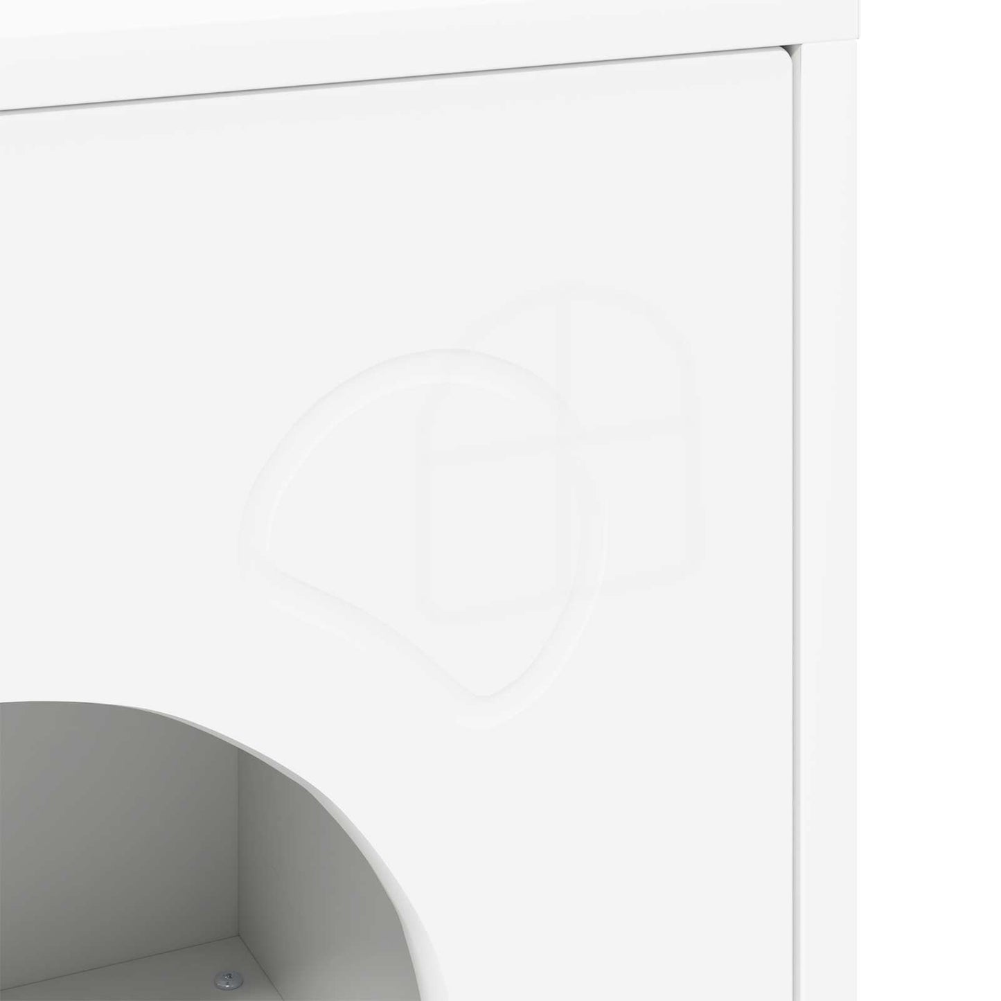 vidaXL Σπίτι Γάτας Λευκό 42,5 x 40 x 53 εκ Επεξεργασμένο ξύλο