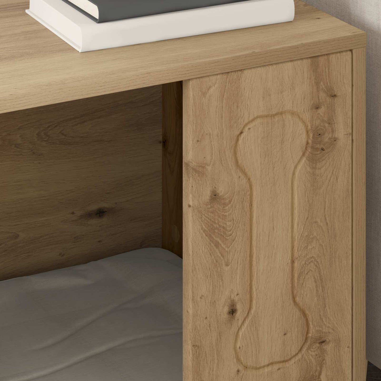 vidaXL Σπίτι Σκύλου Καρυδιά Χειροποίητης Εργασίας 44 x 42 x 49 εκ.