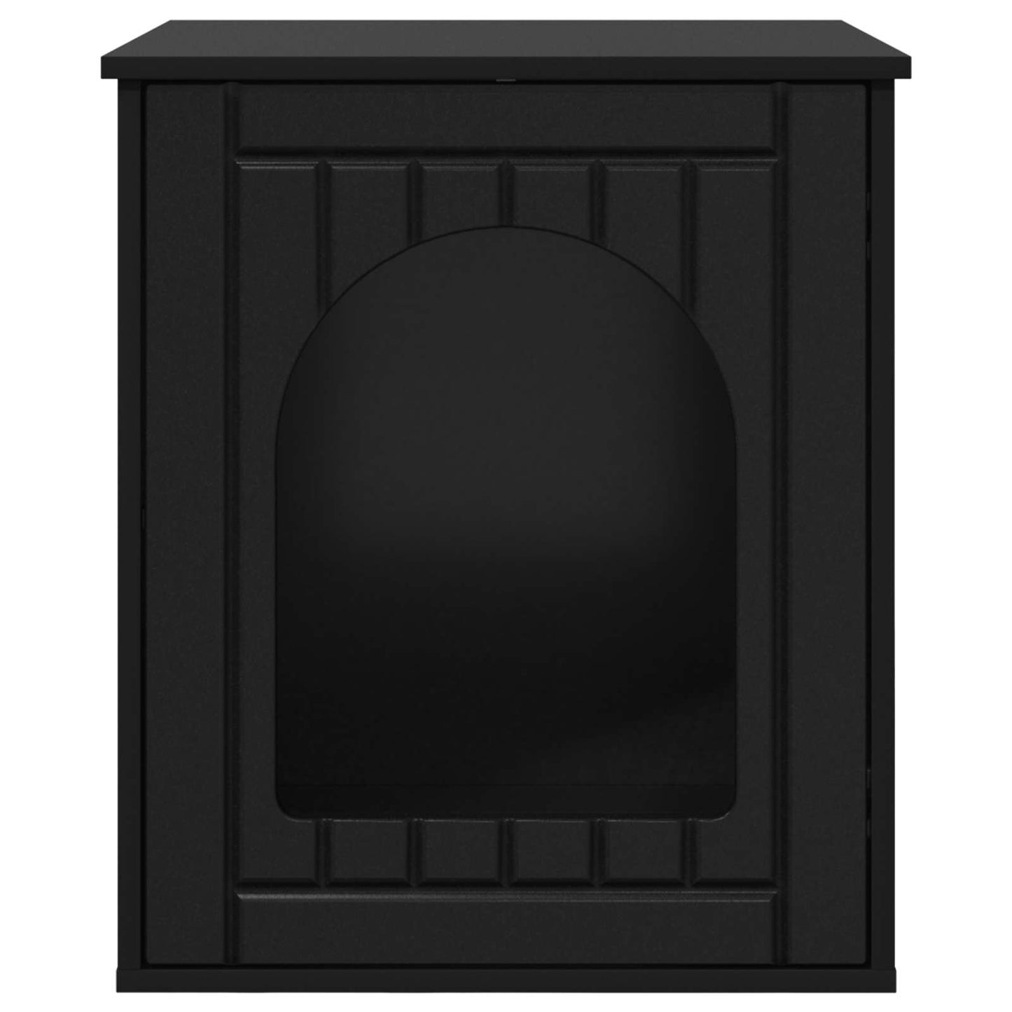 vidaXL Σπίτι Γάτας Μαύρο 53 x 52 x 62 εκ Επεξεργασμένο ξύλο