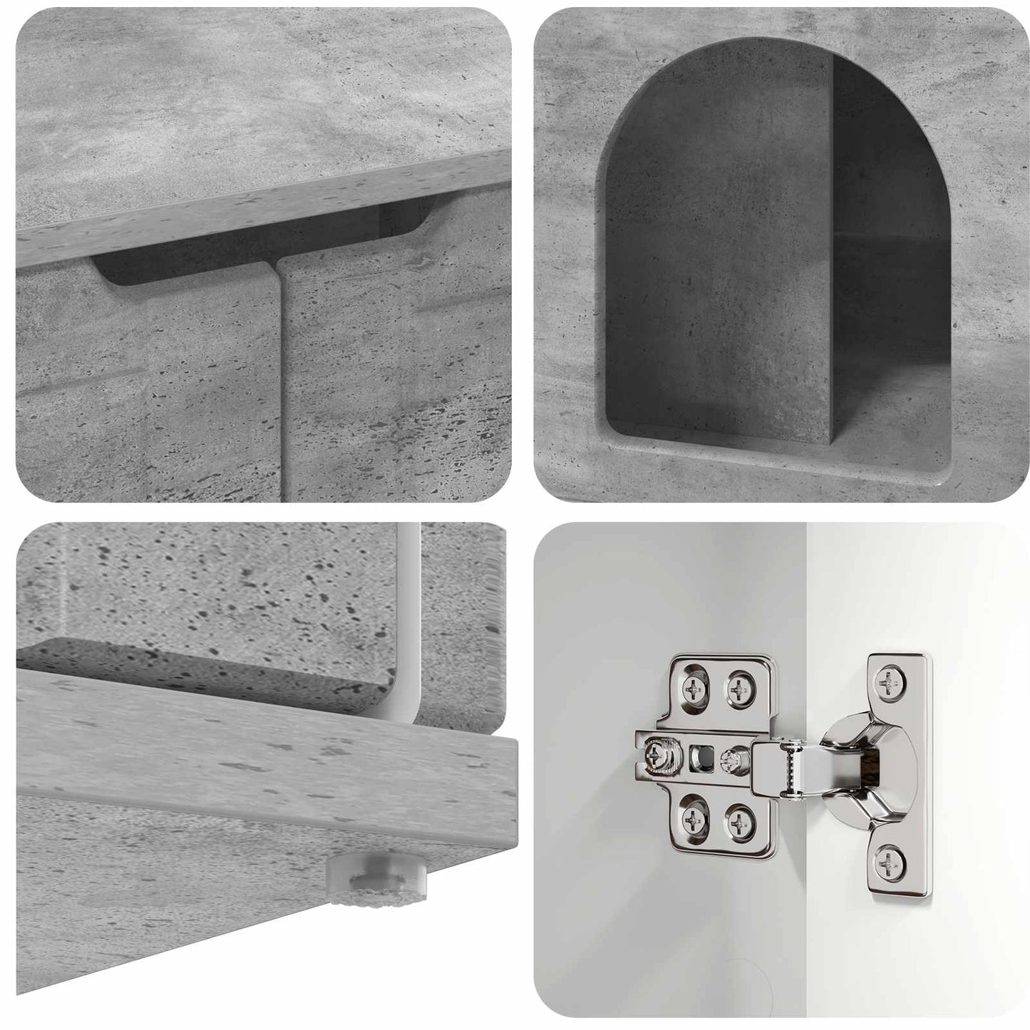 vidaXL Σπίτι Γάτας Σκυρόδεμα 85 x 55 x 50,5 εκ Επεξεργασμένο Ξύλο