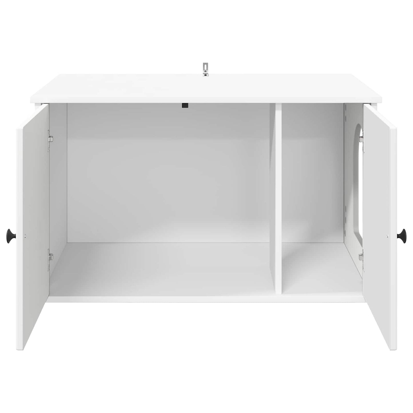 vidaXL Σπίτι Γάτας Λευκό 85 x 55 x 50,5 εκ Επεξεργασμένο ξύλο