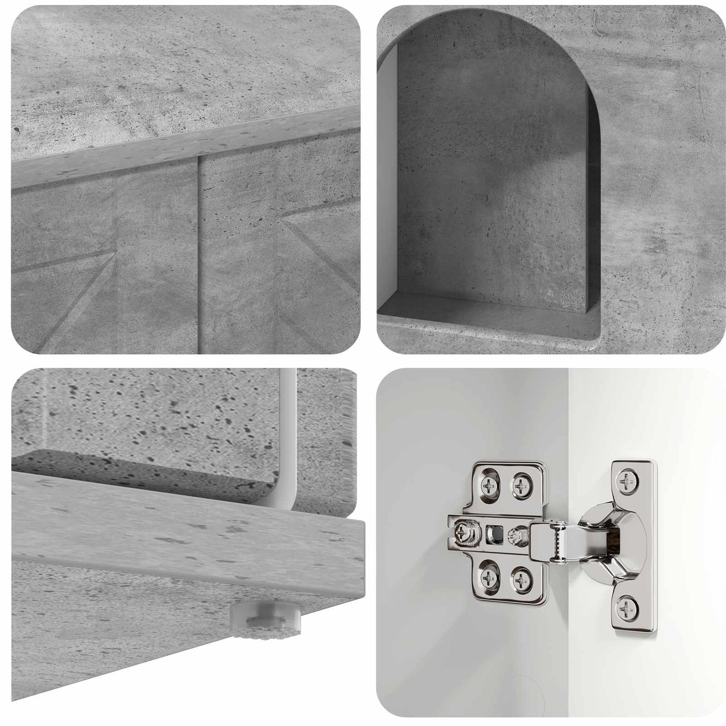 vidaXL Σπίτι Γάτας Σκυρόδεμα 85 x 55 x 50,5 εκ Επεξεργασμένο Ξύλο