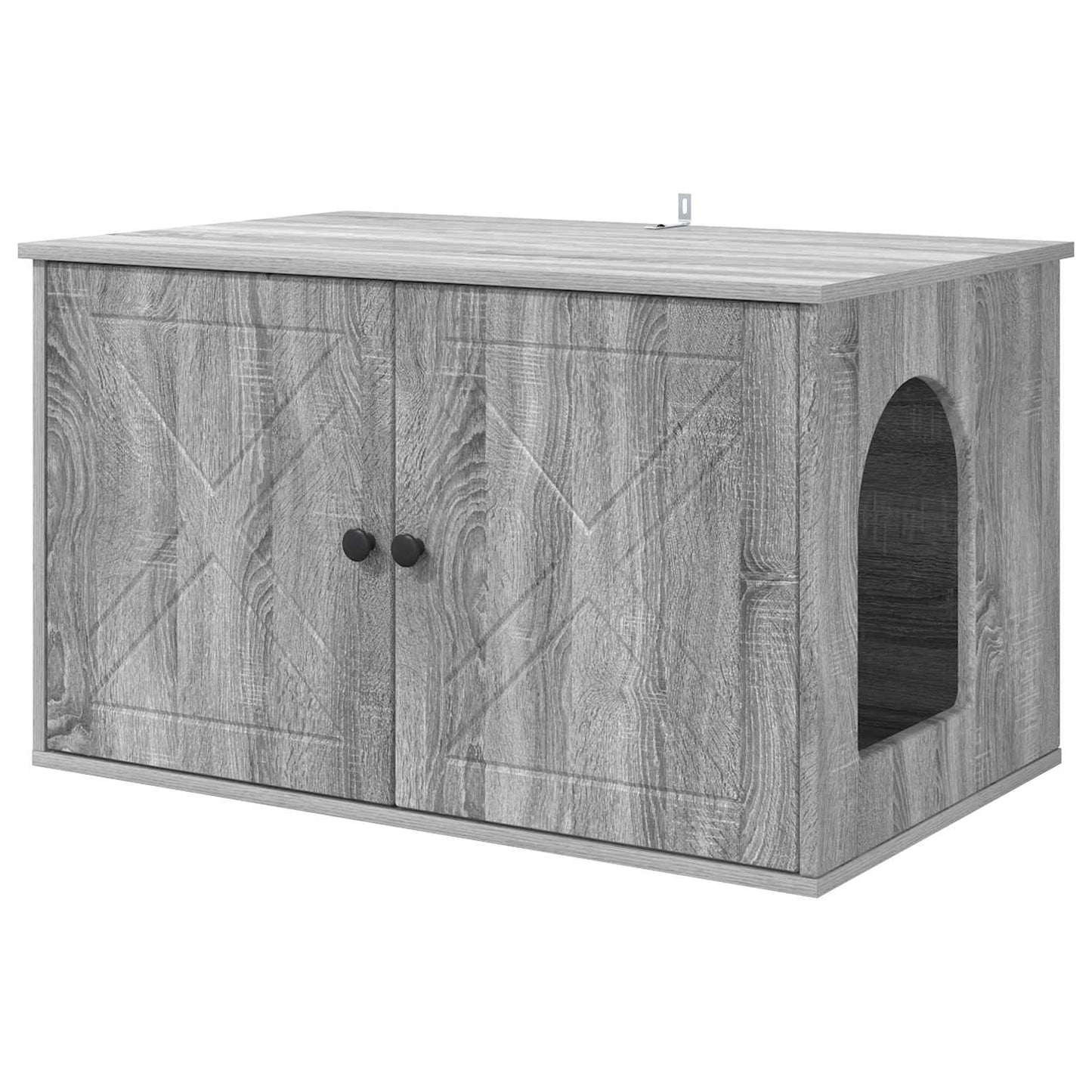 vidaXL Σπίτι Γάτας Γκρίζο Σονομα 85 x 55 x 50 εκ. Επεξεργασμένο ξύλο