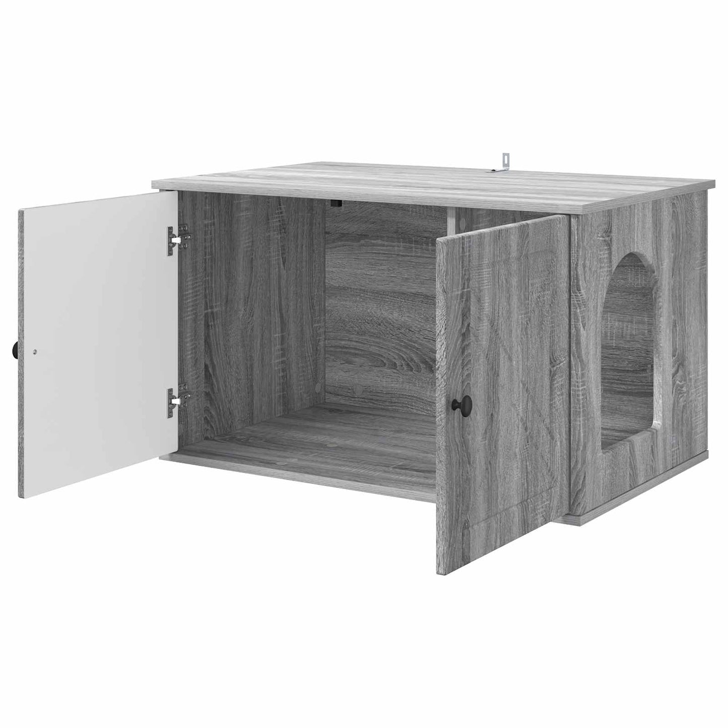 vidaXL Σπίτι Γάτας Γκρίζο Σονομα 85 x 55 x 50 εκ. Επεξεργασμένο ξύλο