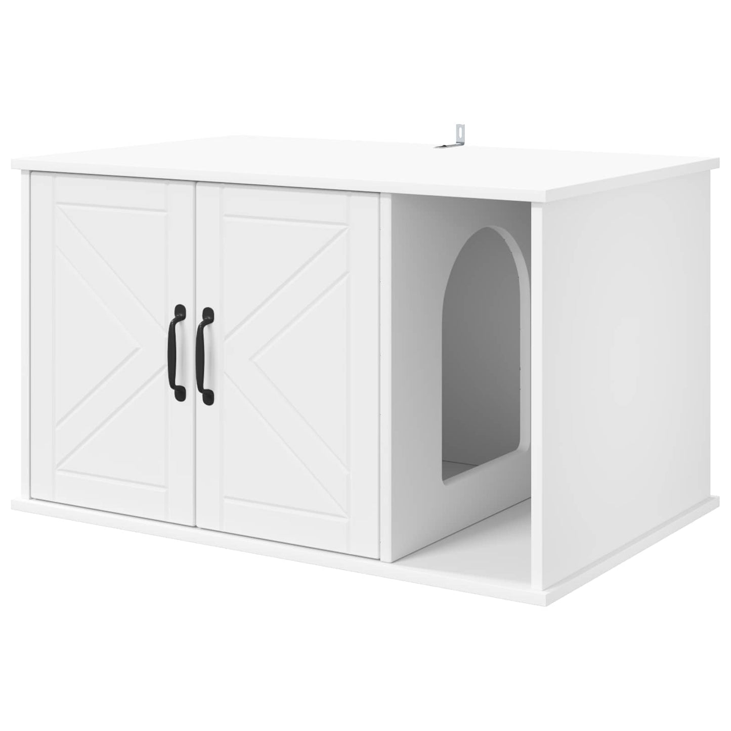 vidaXL Σπίτι Γάτας Λευκό 85 x 55 x 50 εκ. Επεξεργασμένο ξύλο