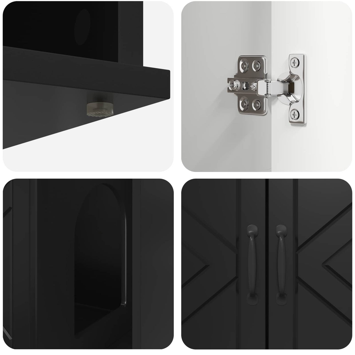 vidaXL Σπίτι Γάτας Μαύρο 85 x 55 x 50 εκ. Επεξεργασμένο ξύλο