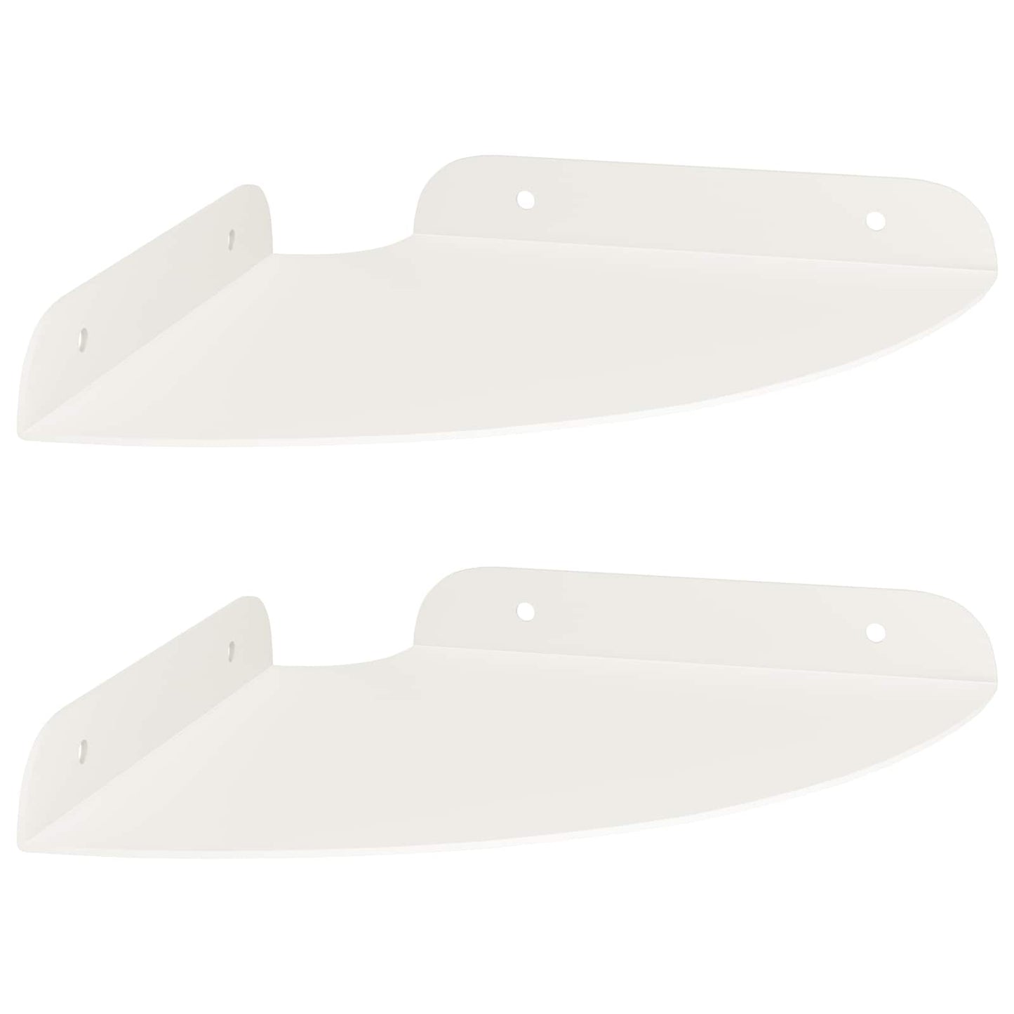 vidaXL Floating Ράφι Γωνίας Γωνιακή βάση 2 τμχ. Λευκός 18 x 18 x 2 εκ.
