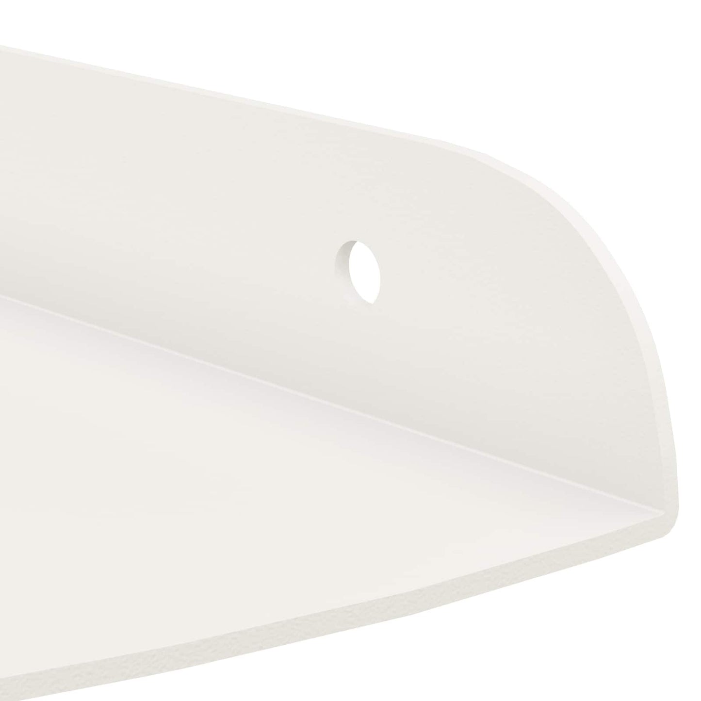 vidaXL Floating Ράφι Γωνίας Γωνιακή βάση 4 τμχ. Λευκός 18 x 18 x 2 εκ.