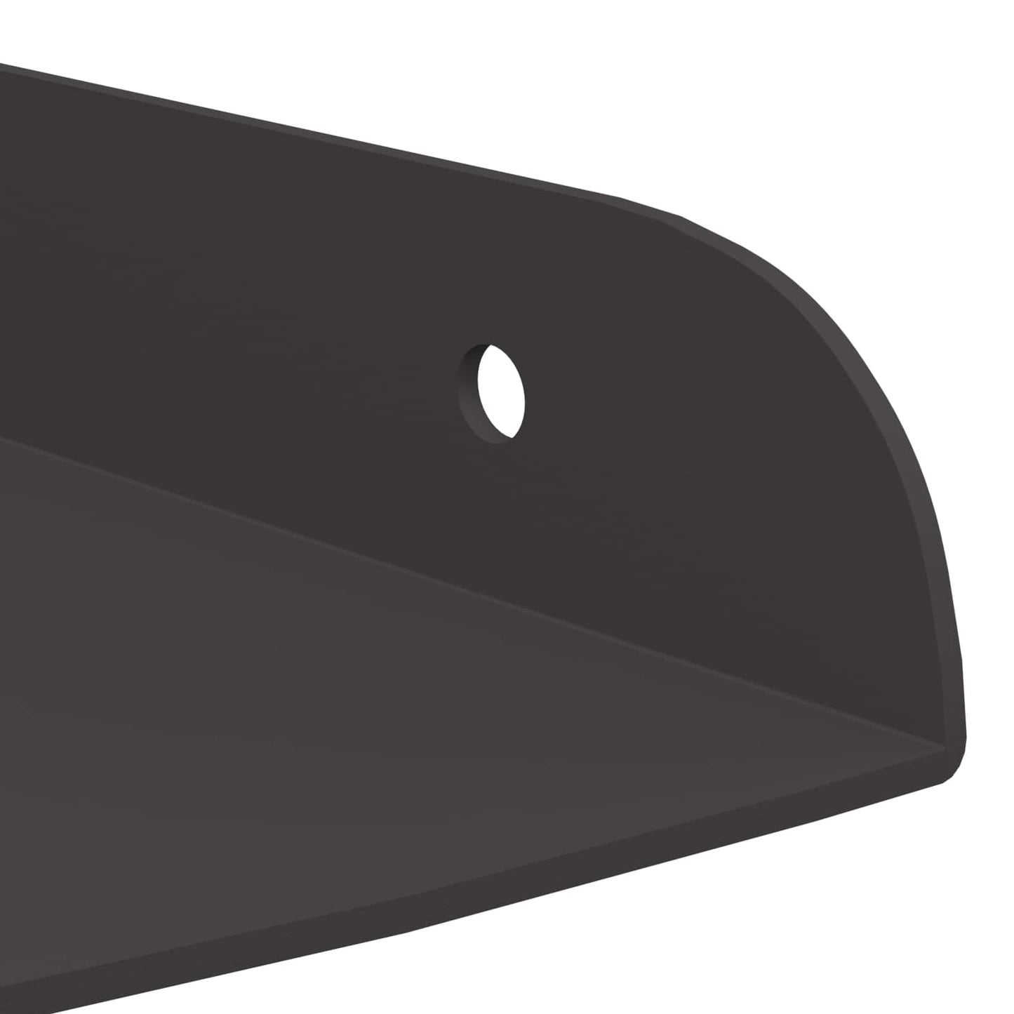 vidaXL Ράφι Τοίχου με ράφι με αποθήκευση 2 pcs Μαύρο 24 x 24 x 2 εκ