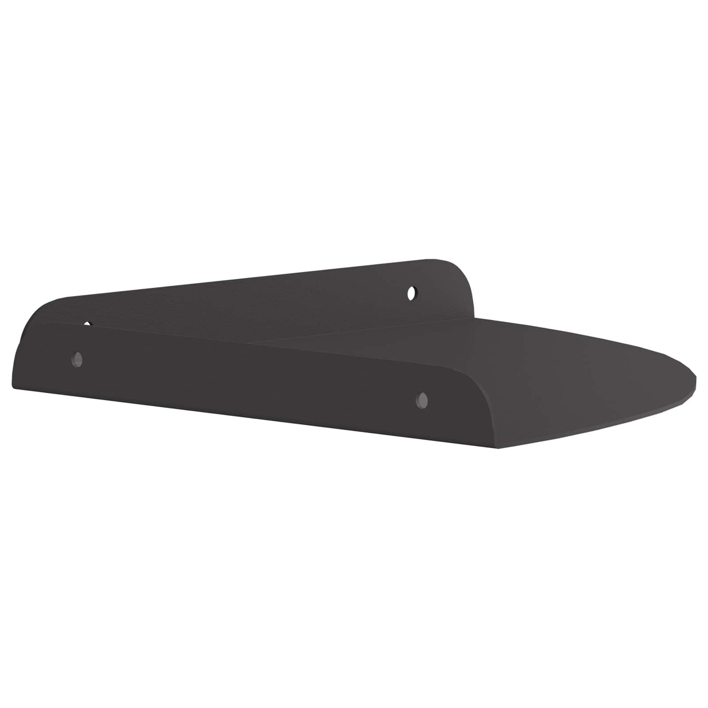 vidaXL Ράφι Τοίχου με ράφι με αποθήκευση 2 pcs Μαύρο 24 x 24 x 2 εκ