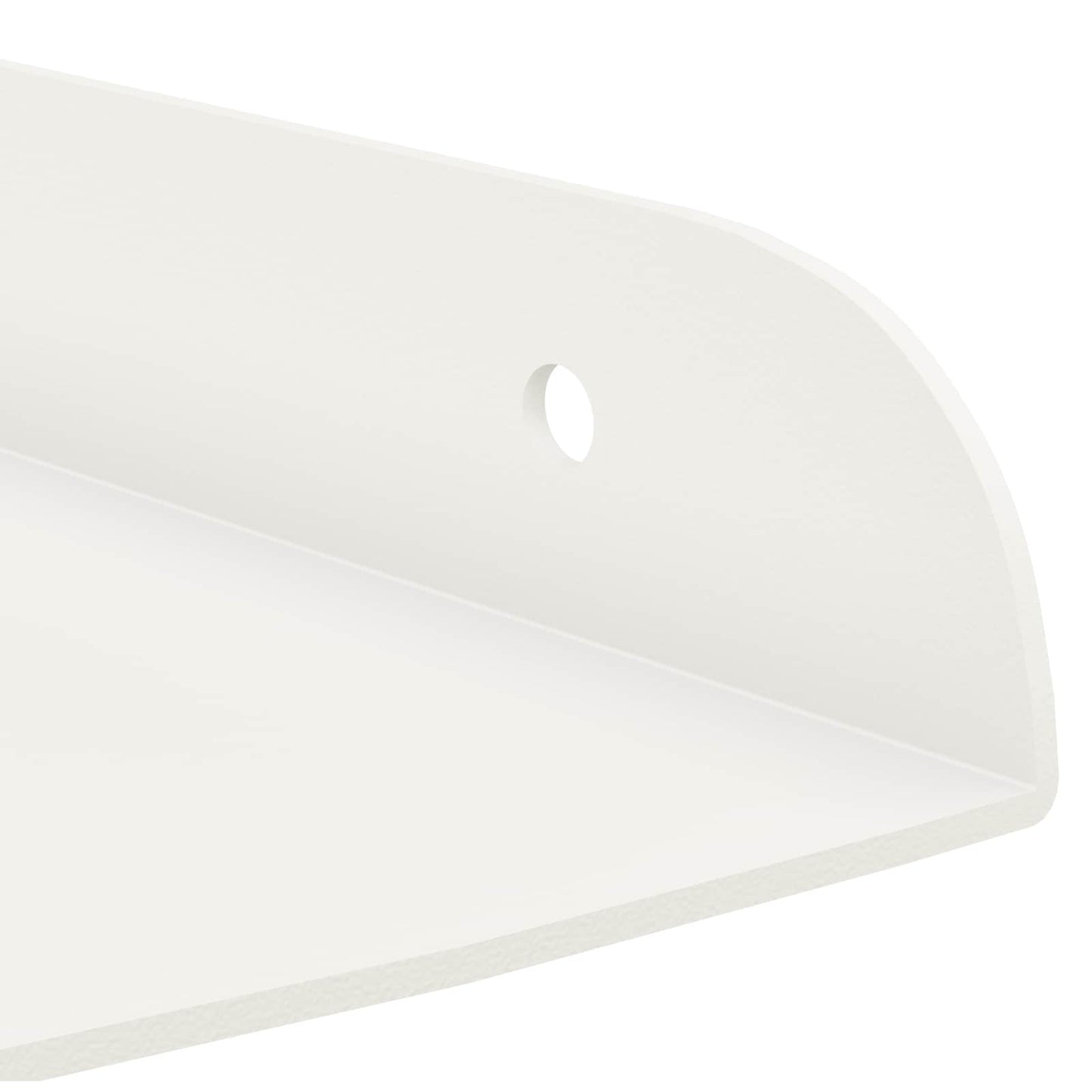 vidaXL Floating Ράφι Γωνίας Γωνιακή βάση 2 τμχ. Λευκός 24 x 24 x 2 εκ