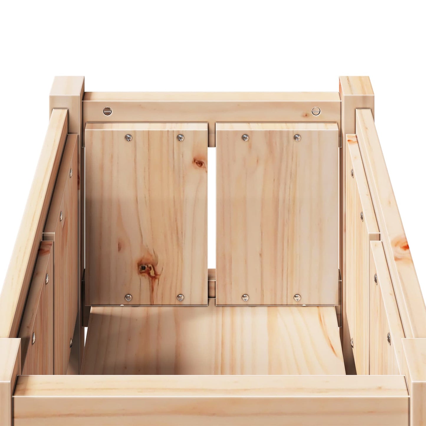 vidaXL Γλάστρα Κήπου Φύση 40 x 40 x 70 εκ Στερεά ξυλεία πεύκου