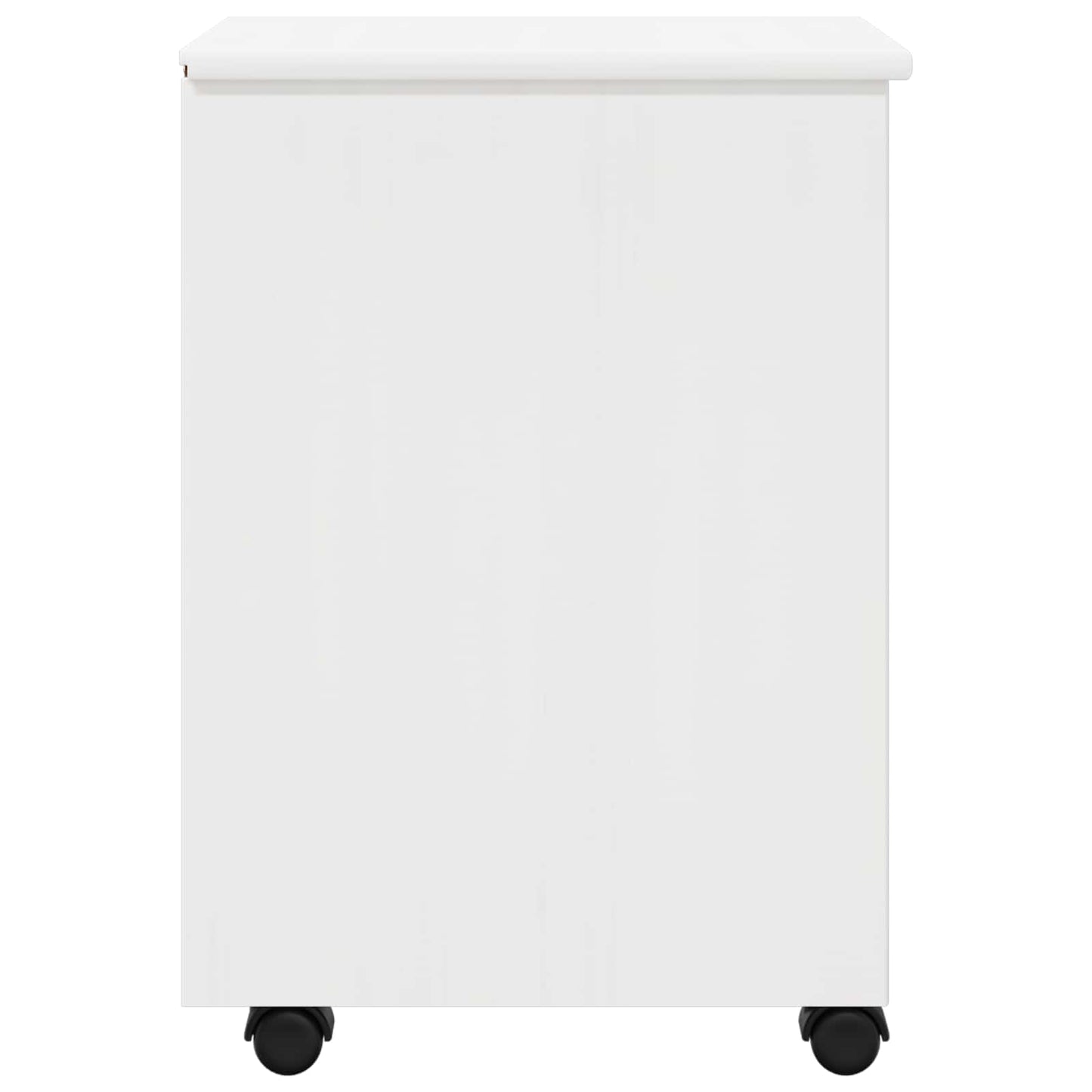vidaXL Κινητό Ντουλάπι με τροχούς Λευκός 34 x 39 x 56 εκ Στερεό πεύκο