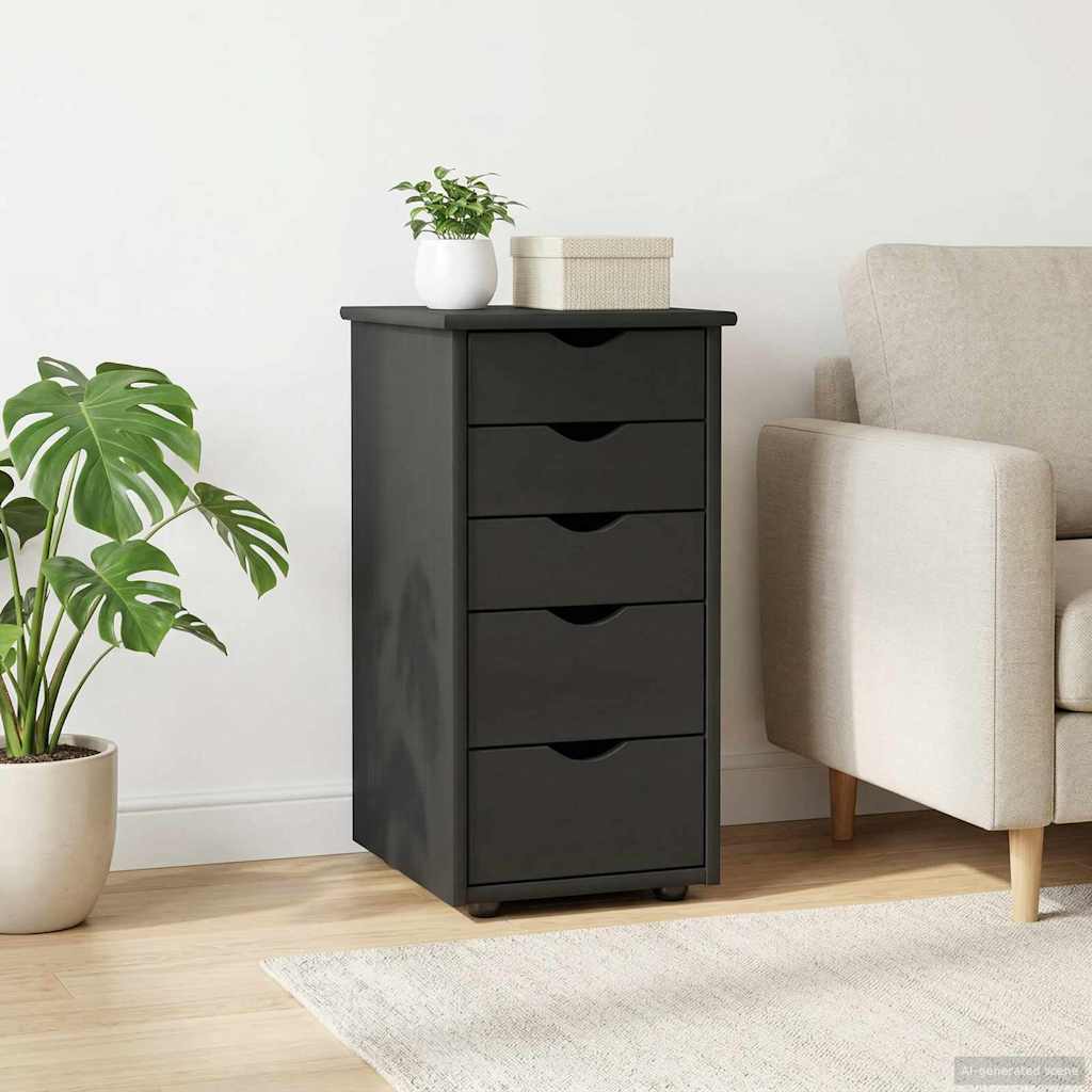 vidaXL Ντουλαπιού (Cabinet) 34 x 39 x 61,5 εκ Στερεό ξύλο πεύκου Γκρι