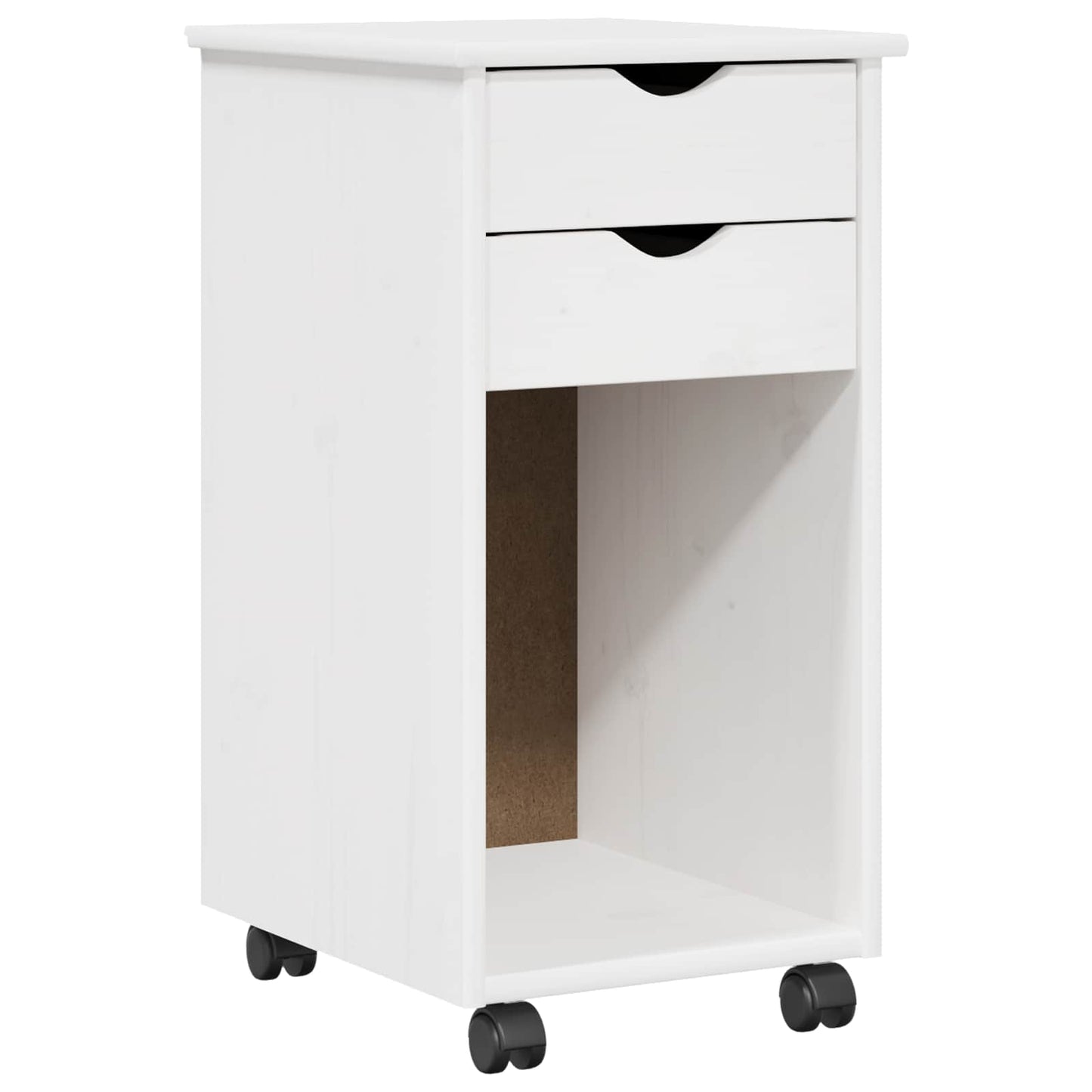 vidaXL Κινητό Ντουλάπι 34 x 39 x 65,5 cm Στερεό πεύκο Λευκός