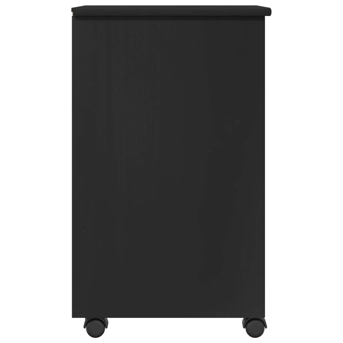 vidaXL Κινητό Ντουλάπι 34 x 39 x 65,5 cm Στερεό πεύκο Μαύρο