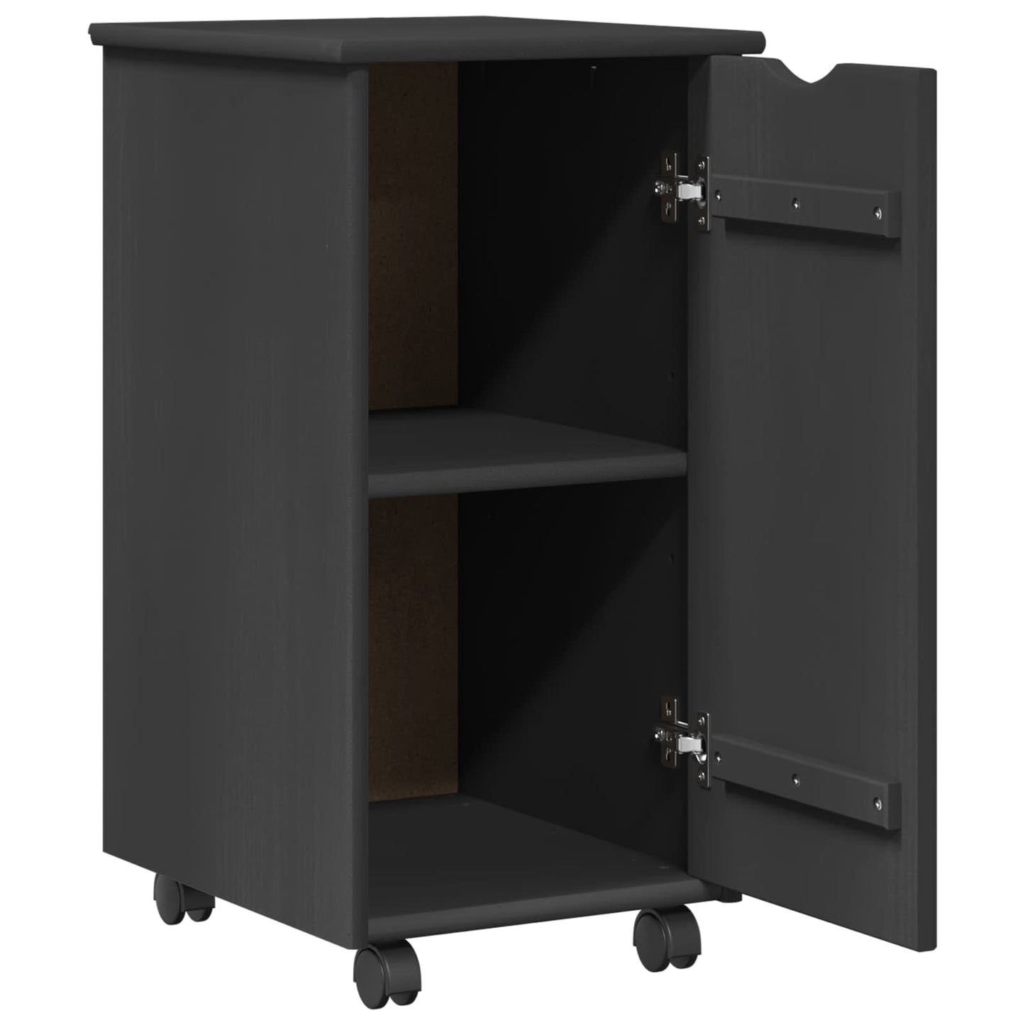 vidaXL Κινητό Ντουλάπι Γκρι 34 x 39 x 65,5 cm Στερεό ξύλο πεύκου