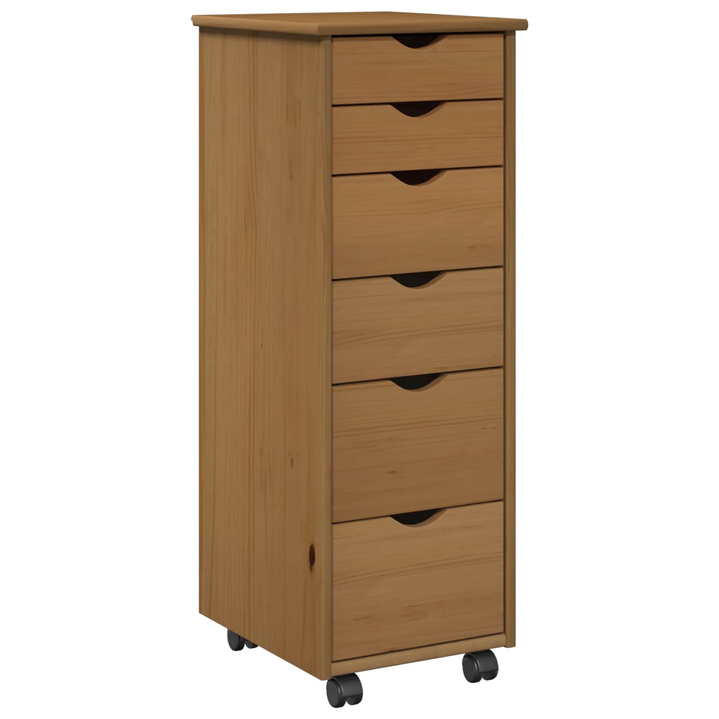 vidaXL Κινητό Ντουλάπι 34 x 39 x 93,5 εκ Στερεό ξύλο πεύκου Μέλι Καφέ