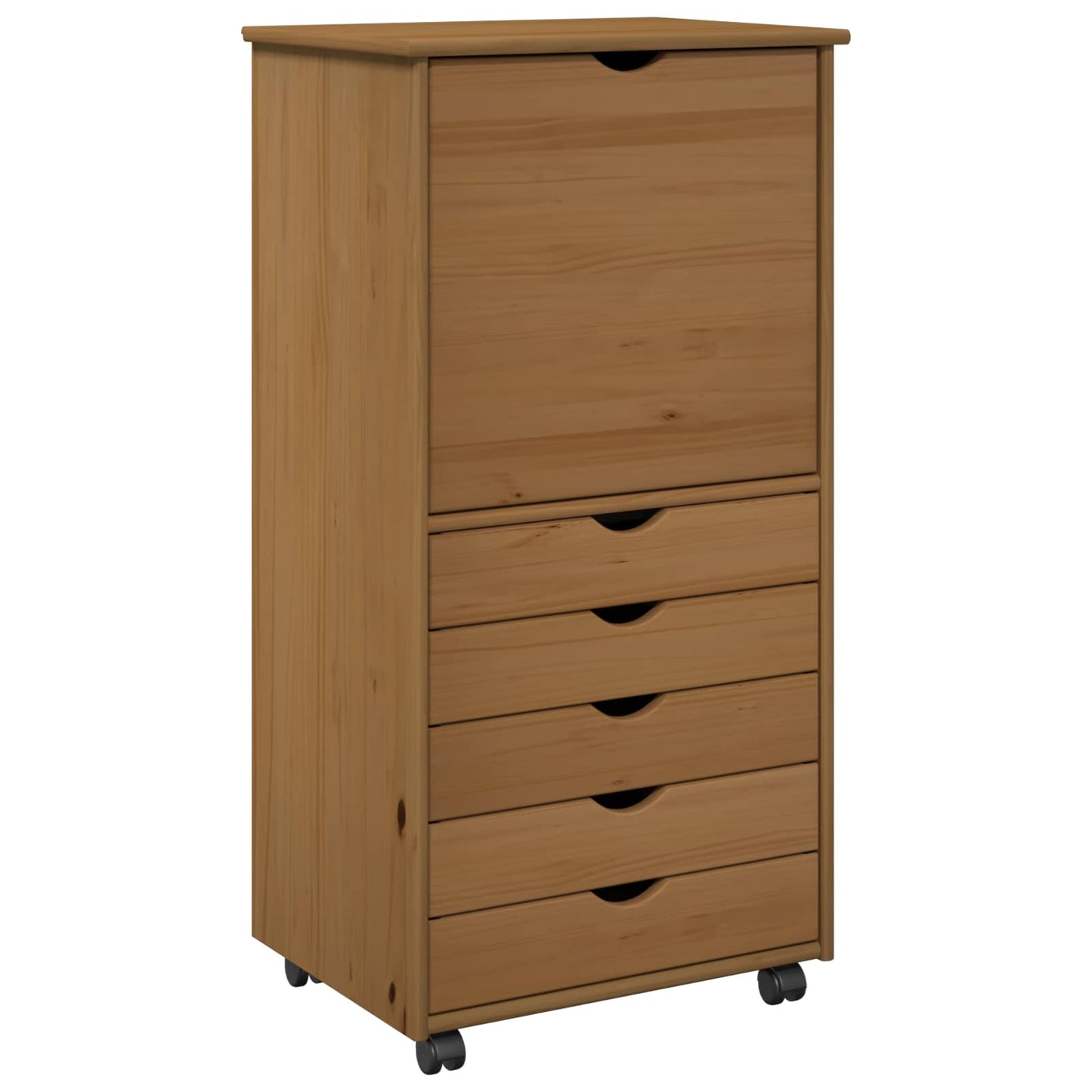 vidaXL Κινητό Ντουλάπι 53 x 39 x 103 cm Στερεό ξύλο πεύκου Μέλι Καφέ