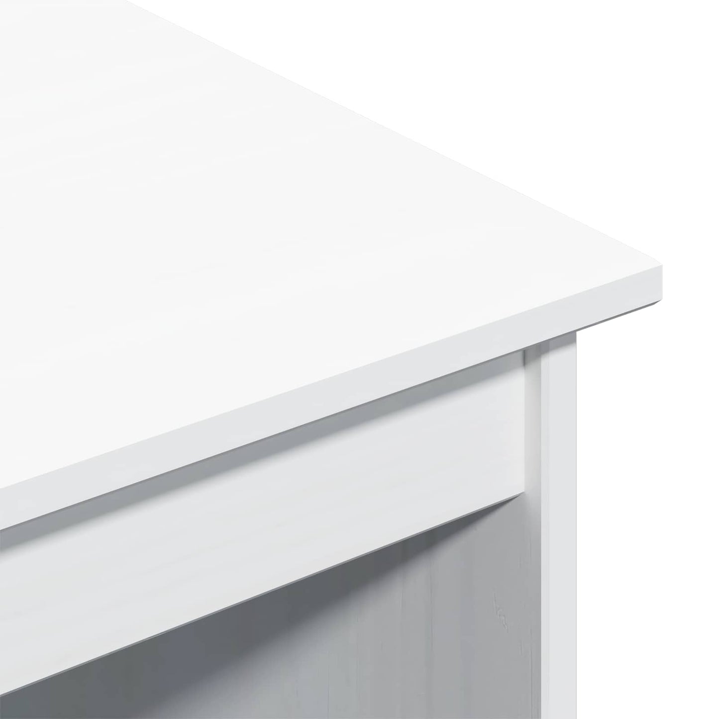 vidaXL Γραφείο Λευκό 112 x 50 x 75 εκ. Στερεό ξύλο πεύκου