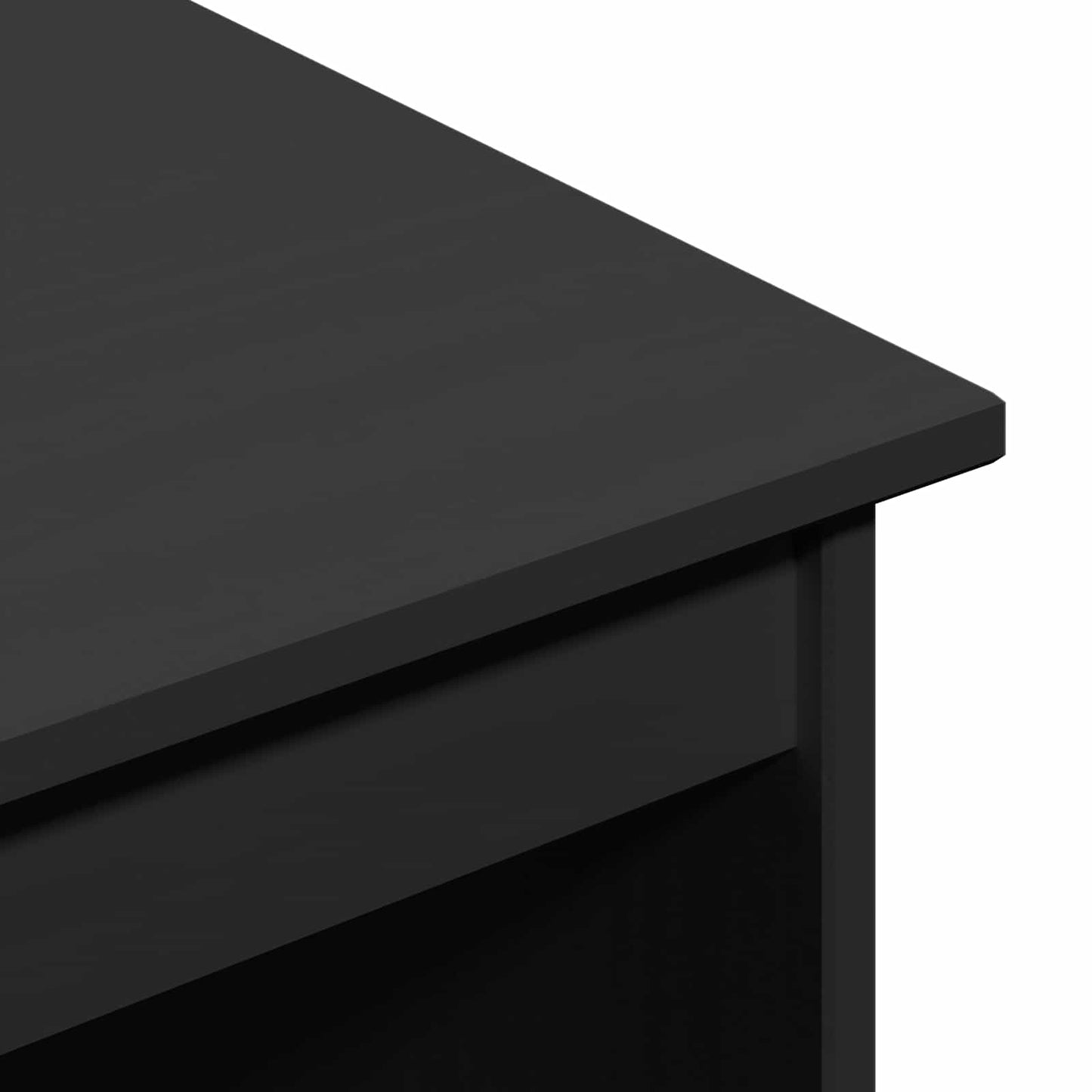 vidaXL Γραφείο Μαύρο 112 x 50 x 75 εκ. Στερεό ξύλο πεύκου