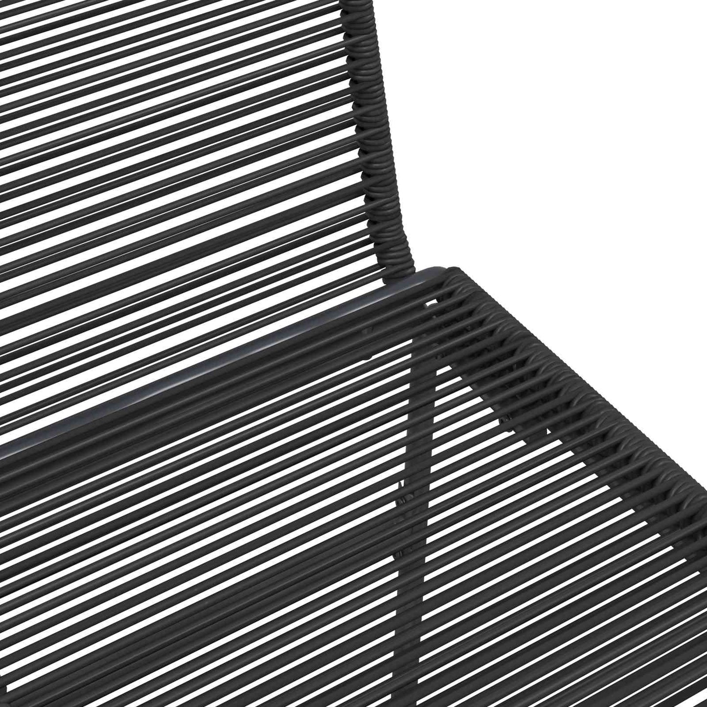 vidaXL Καρέκλες Κήπου 2 pcs Μαύρο 48 x 55 x 89,5 εκ. Ρατάν