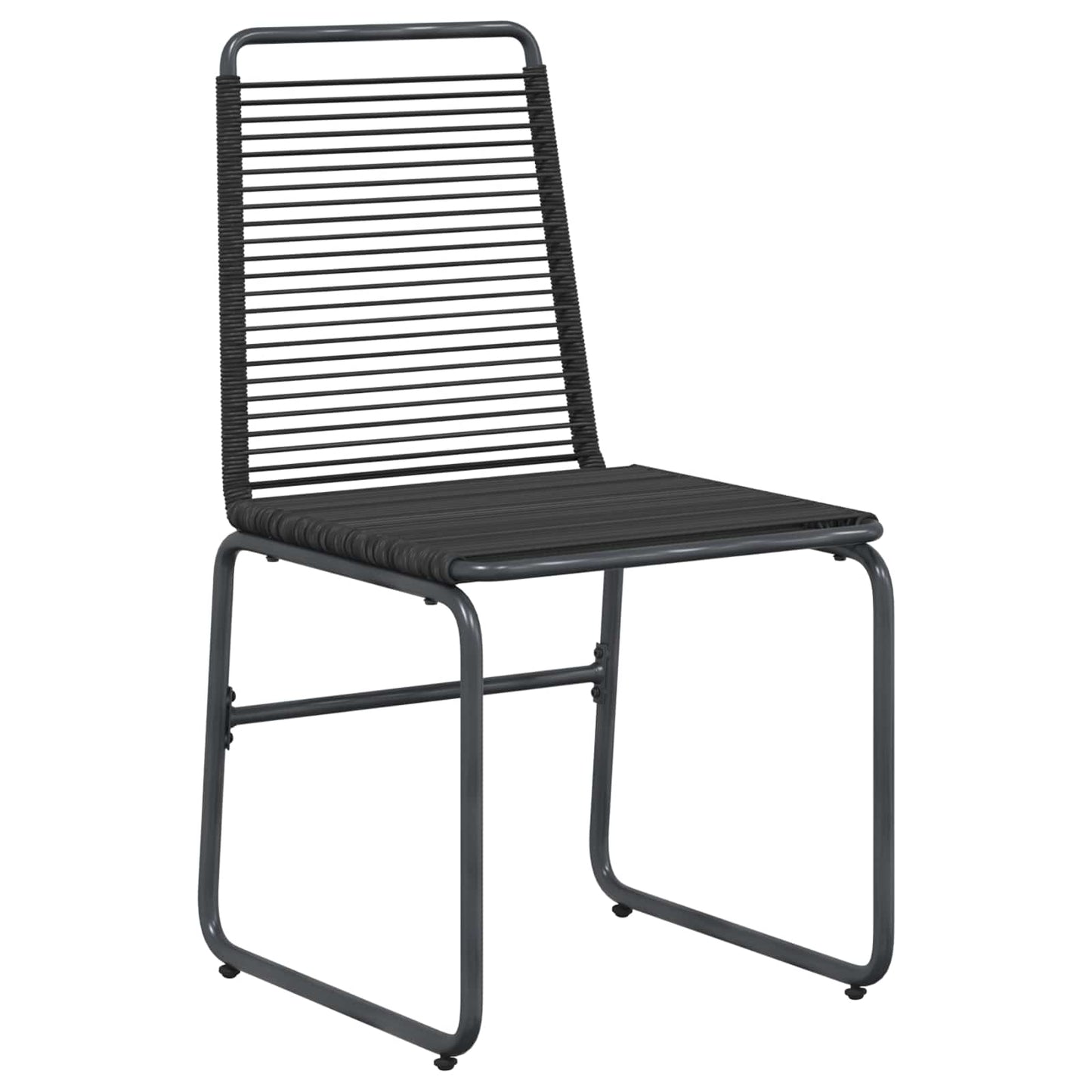 vidaXL Καρέκλες Κήπου 2 pcs Μαύρο 48 x 55 x 89,5 εκ. Ρατάν