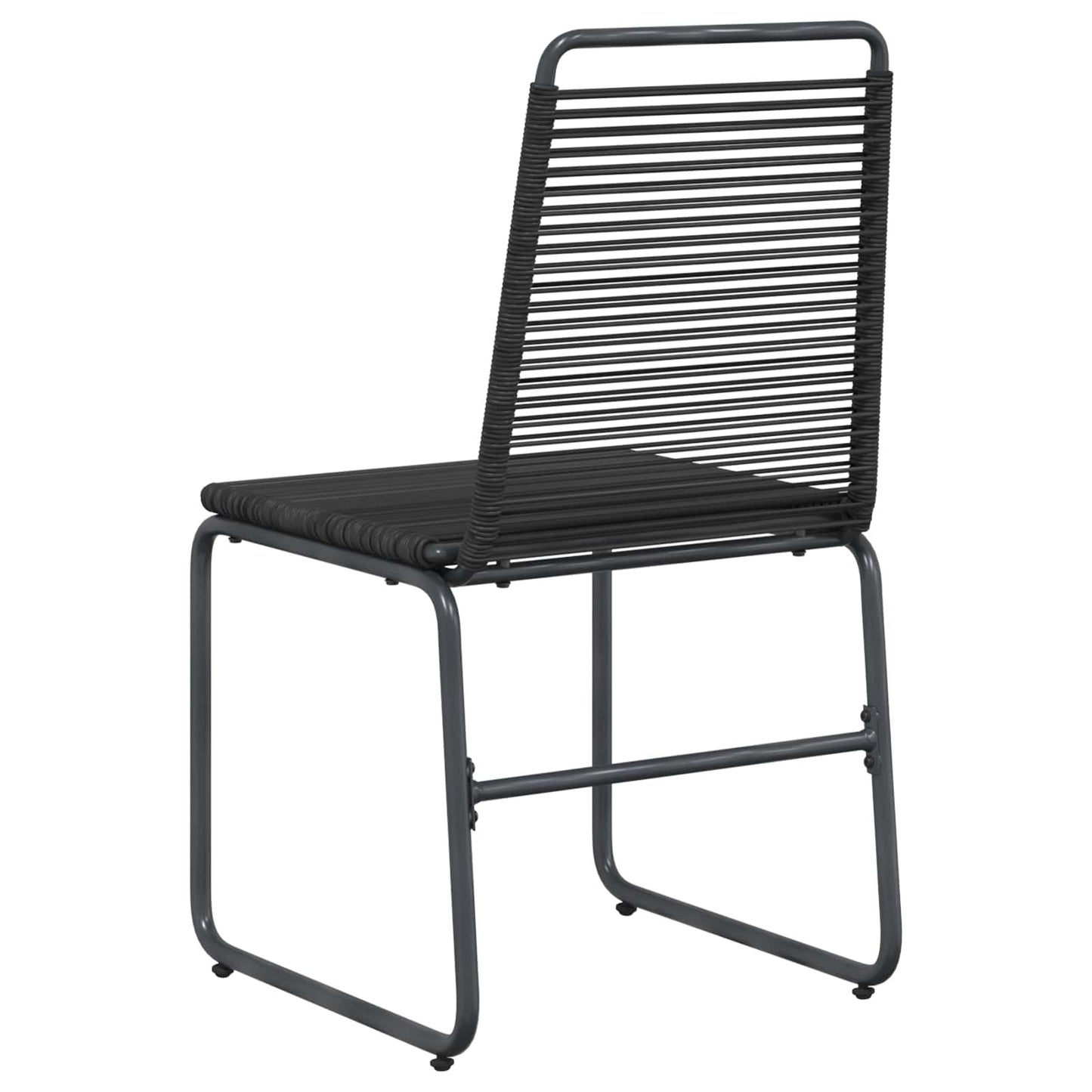 vidaXL Καρέκλες Κήπου 2 pcs Μαύρο 48 x 55 x 89,5 εκ. Ρατάν