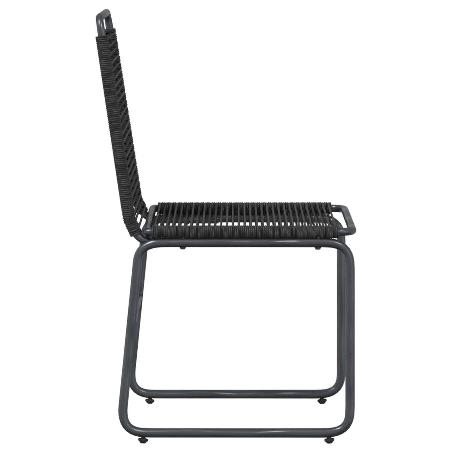 vidaXL Καρέκλες Κήπου 2 pcs Μαύρο 48 x 55 x 89,5 εκ. Ρατάν
