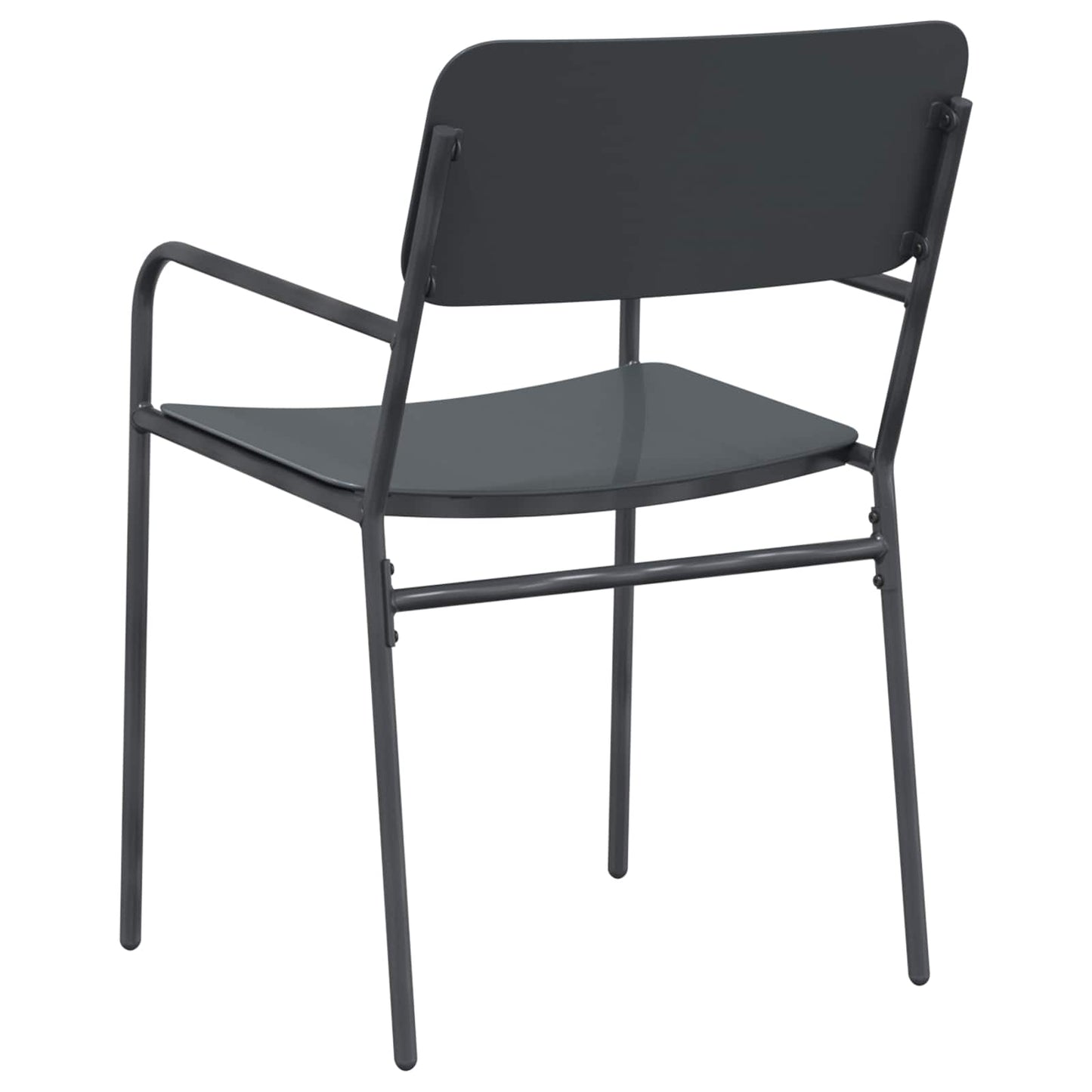 vidaXL Καρέκλες Κήπου 2 pcs Ανθρακί 51 x 55 x 81 εκ Ατσάλι