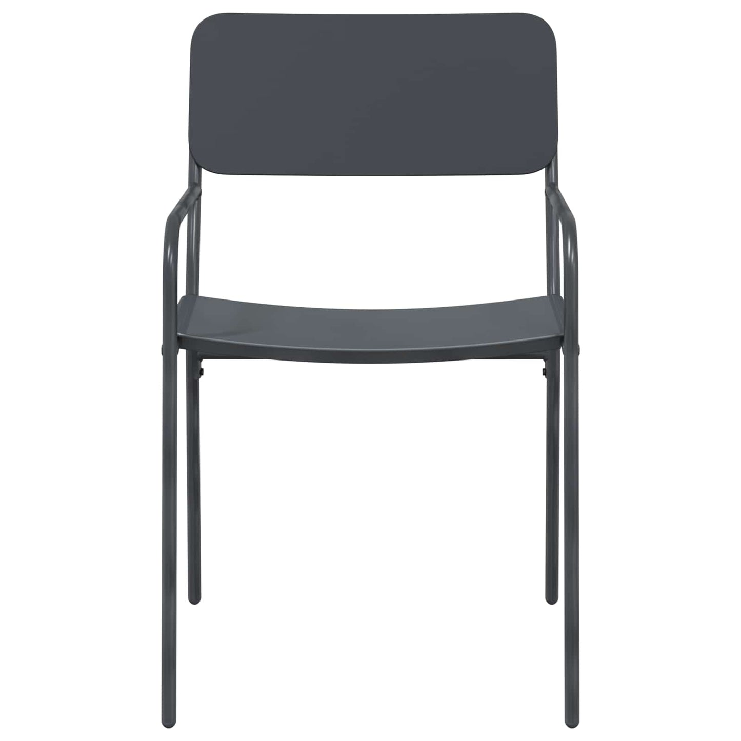 vidaXL Καρέκλες Κήπου 2 pcs Ανθρακί 51 x 55 x 81 εκ Ατσάλι