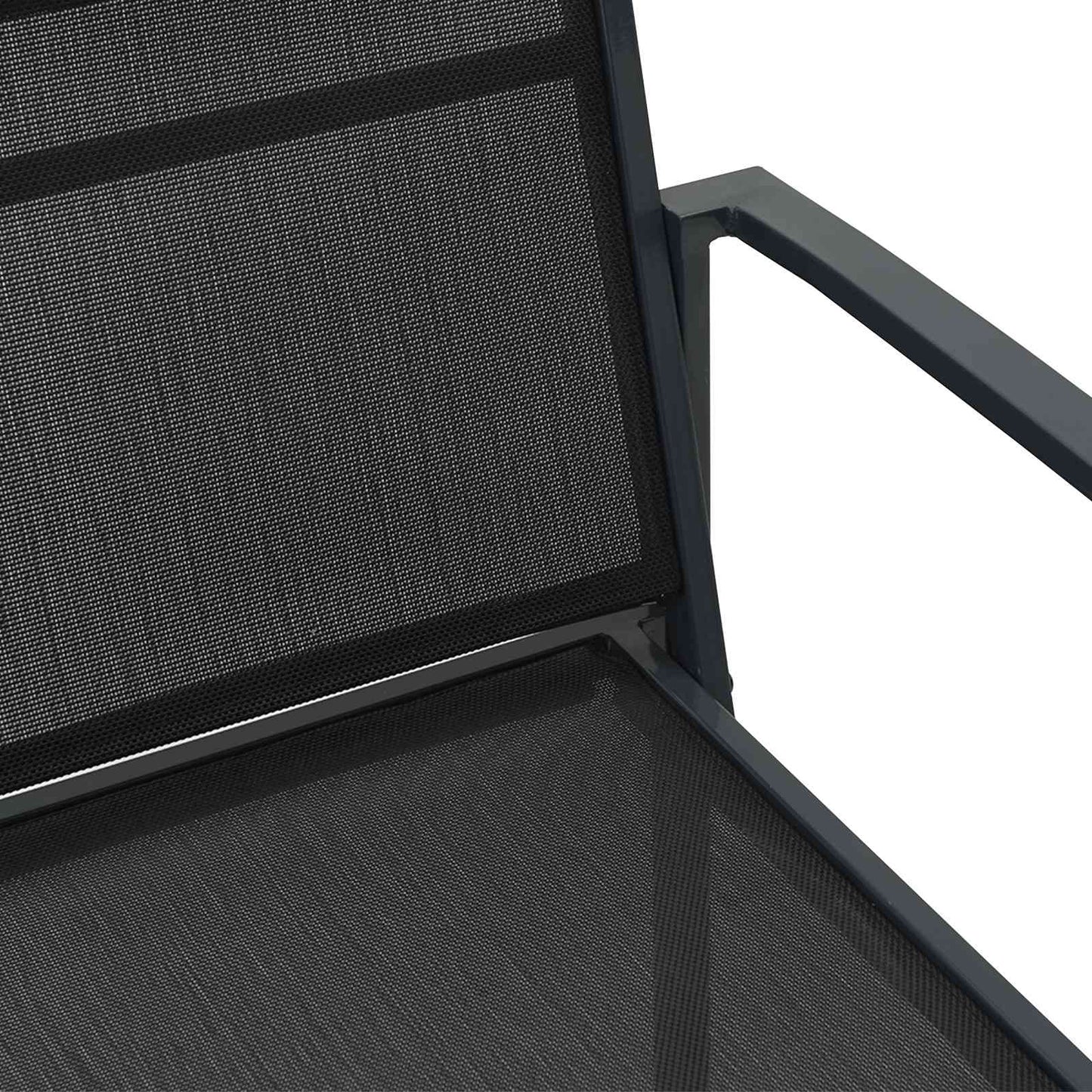vidaXL Καρέκλες Κήπου 2 pcs Μαύρο και Ανθρακί 53,5 x 59 x 77 εκ